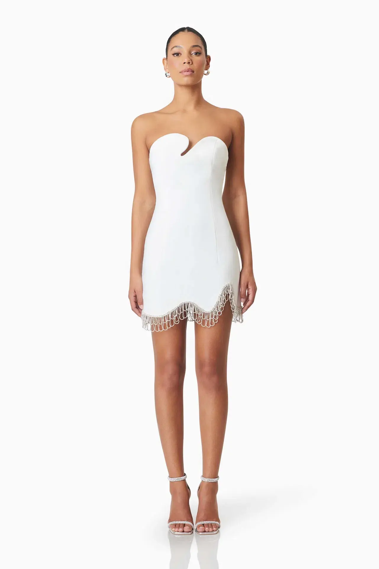 Elliatt Delia Party Mini Dress in White Size 8 - Image 1