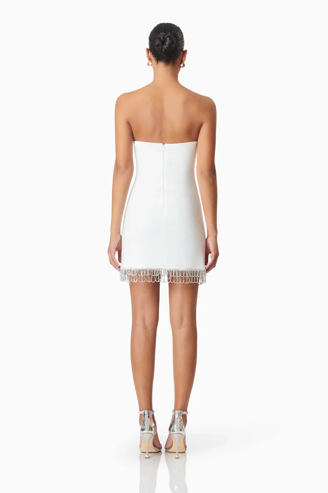 Elliatt Delia Party Mini Dress in White Size 8 - Image 3