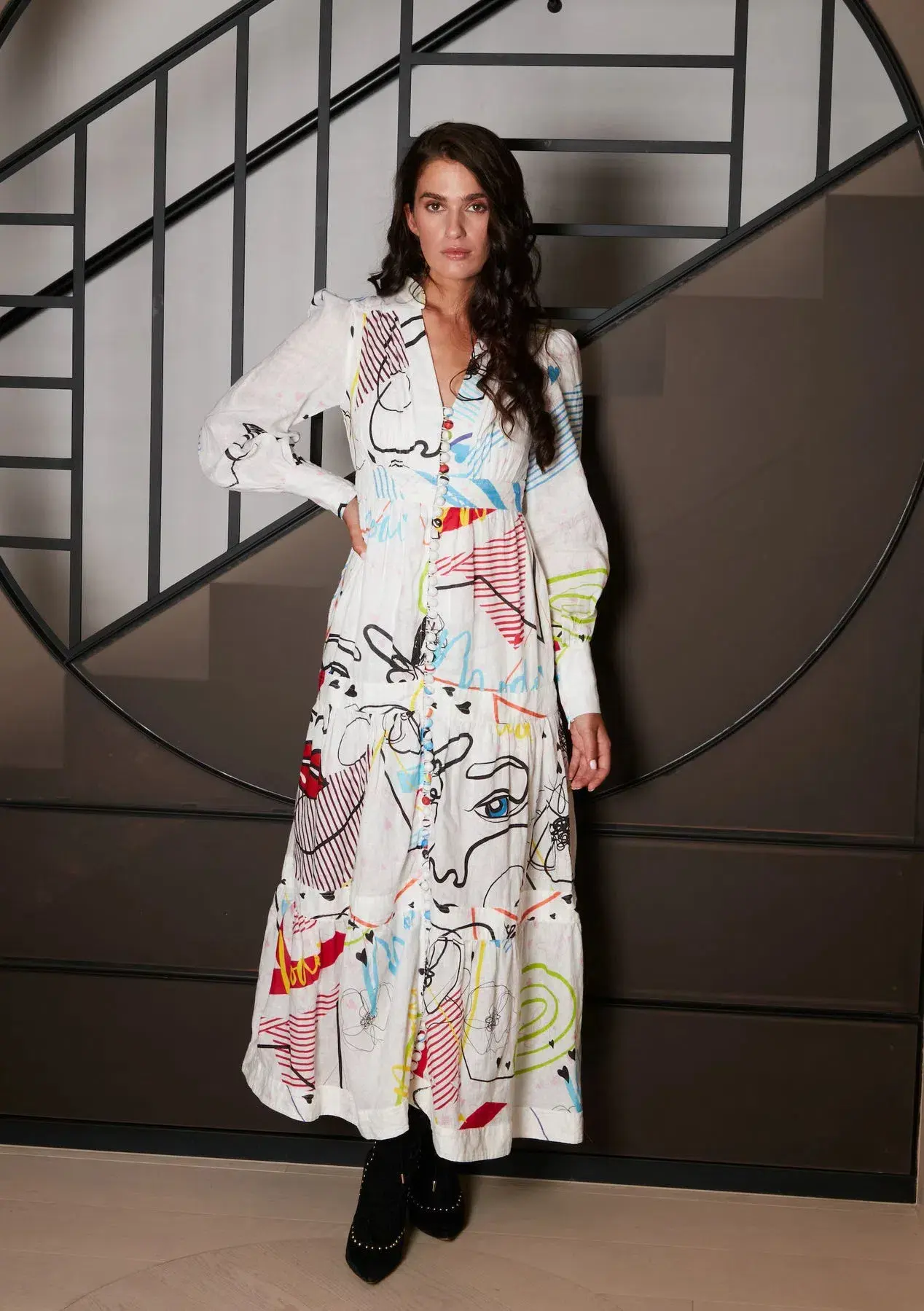 Mackenzie Mode The Mode Midi Dress Multi Size 10 - Image 1