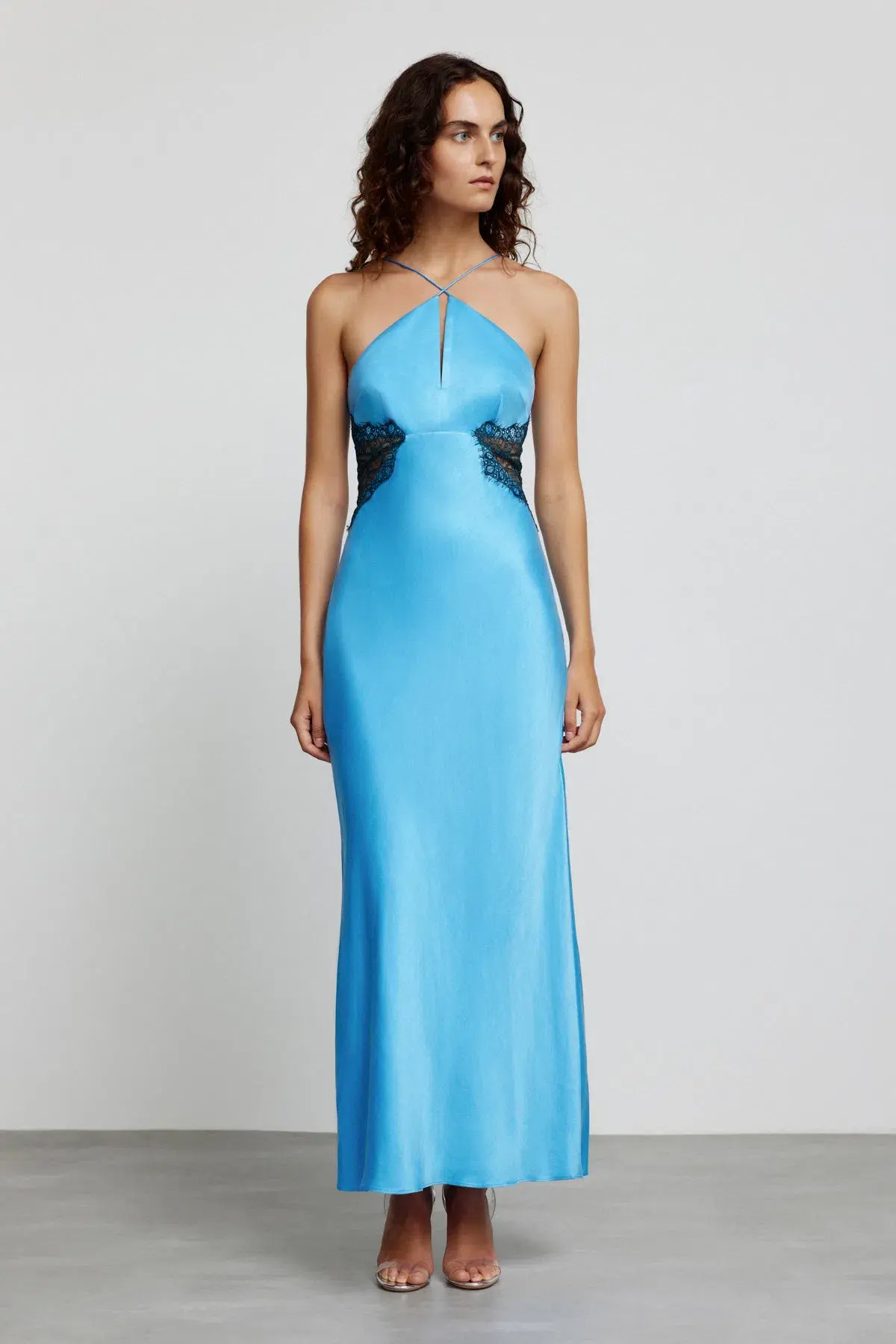Significant Other Helaina Midi Dress Azure Blue Size 10 - Image 1