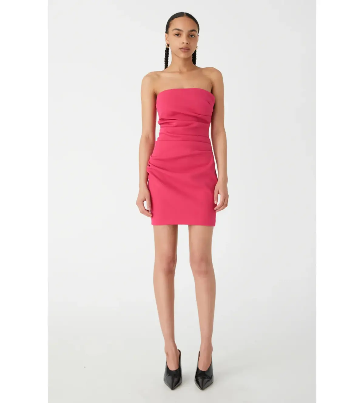 MISHA Alston Crepe Mini Dress Raspberry Pink Size 8/S - Image 1