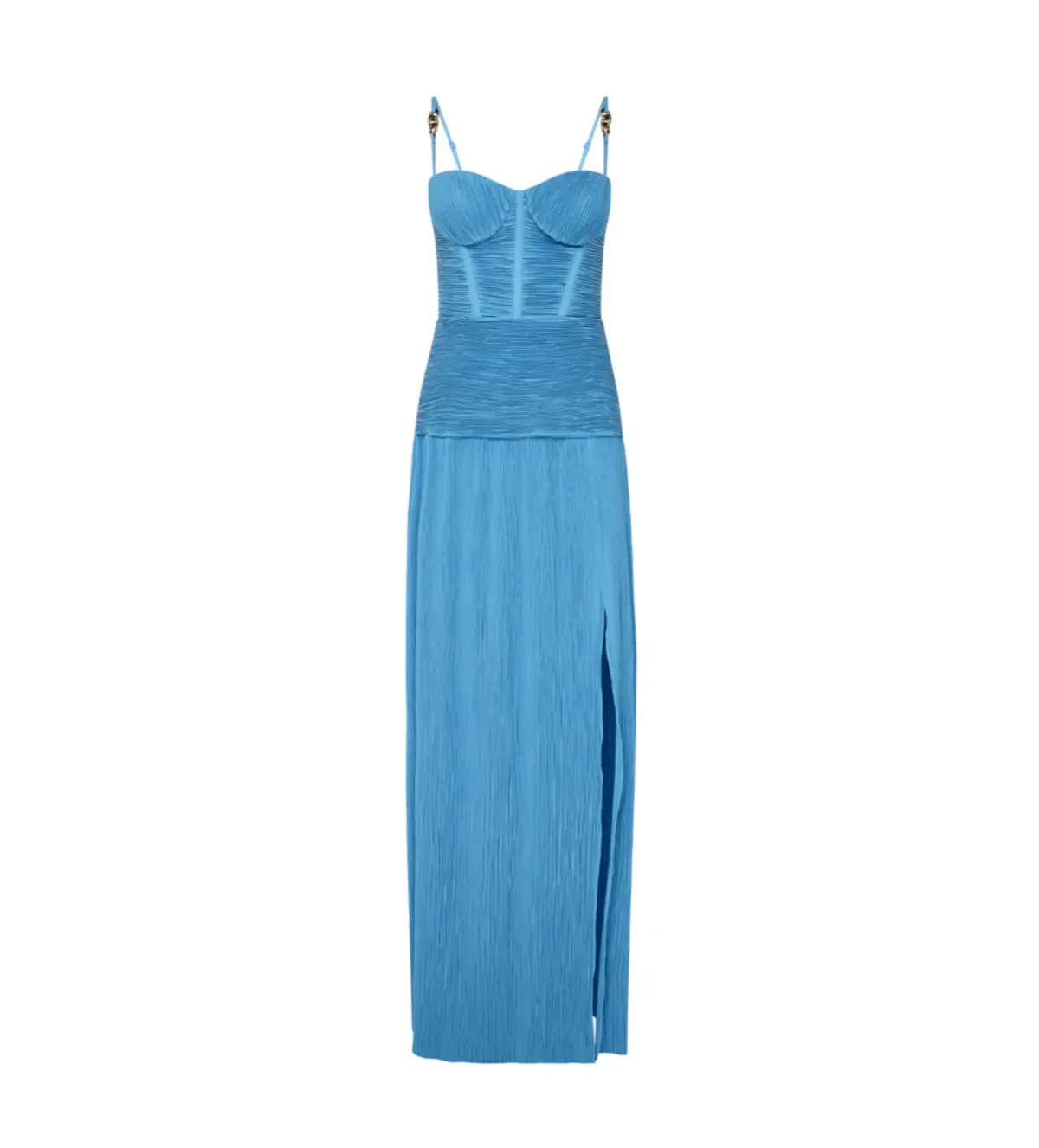 Manning Cartell Double Time Pleat Maxi Dress Cerulean Blue Size AU 8 - Image 4