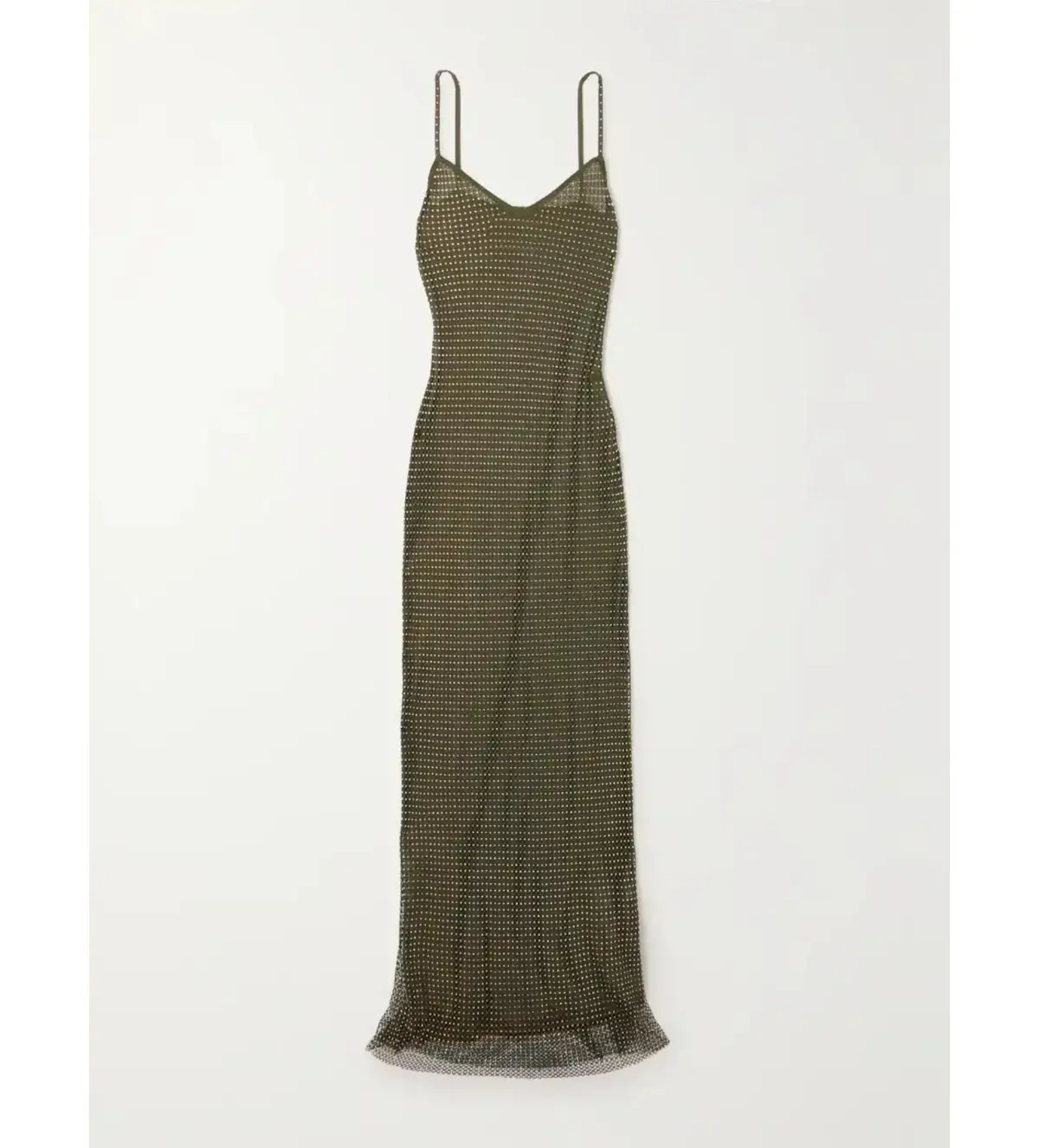 Self Portrait Crystal-embellished Fishnet Gown Green Size AU 8  - Image 4