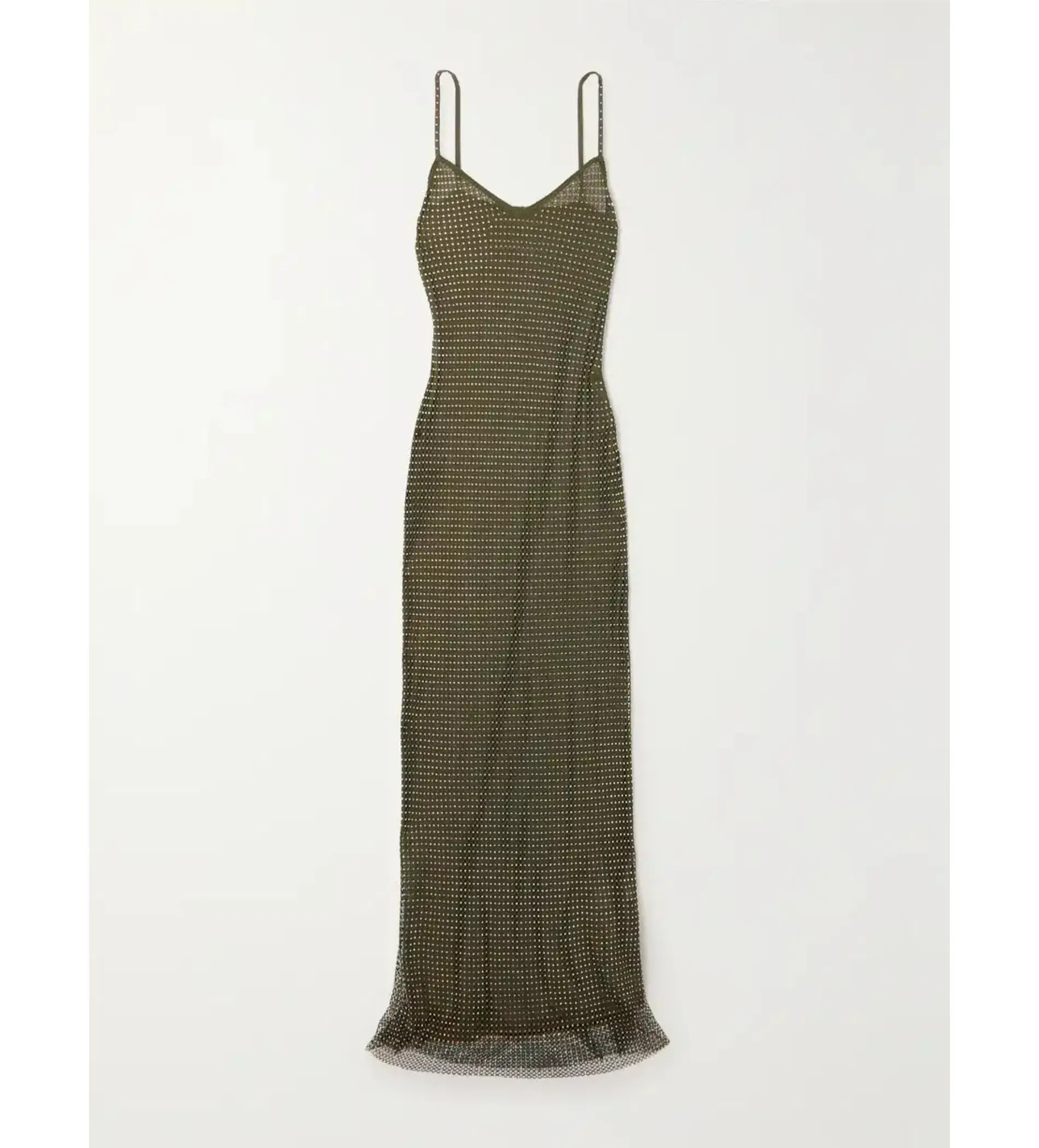 Self Portrait Crystal-embellished Fishnet Gown Green Size AU 8  - Image 4