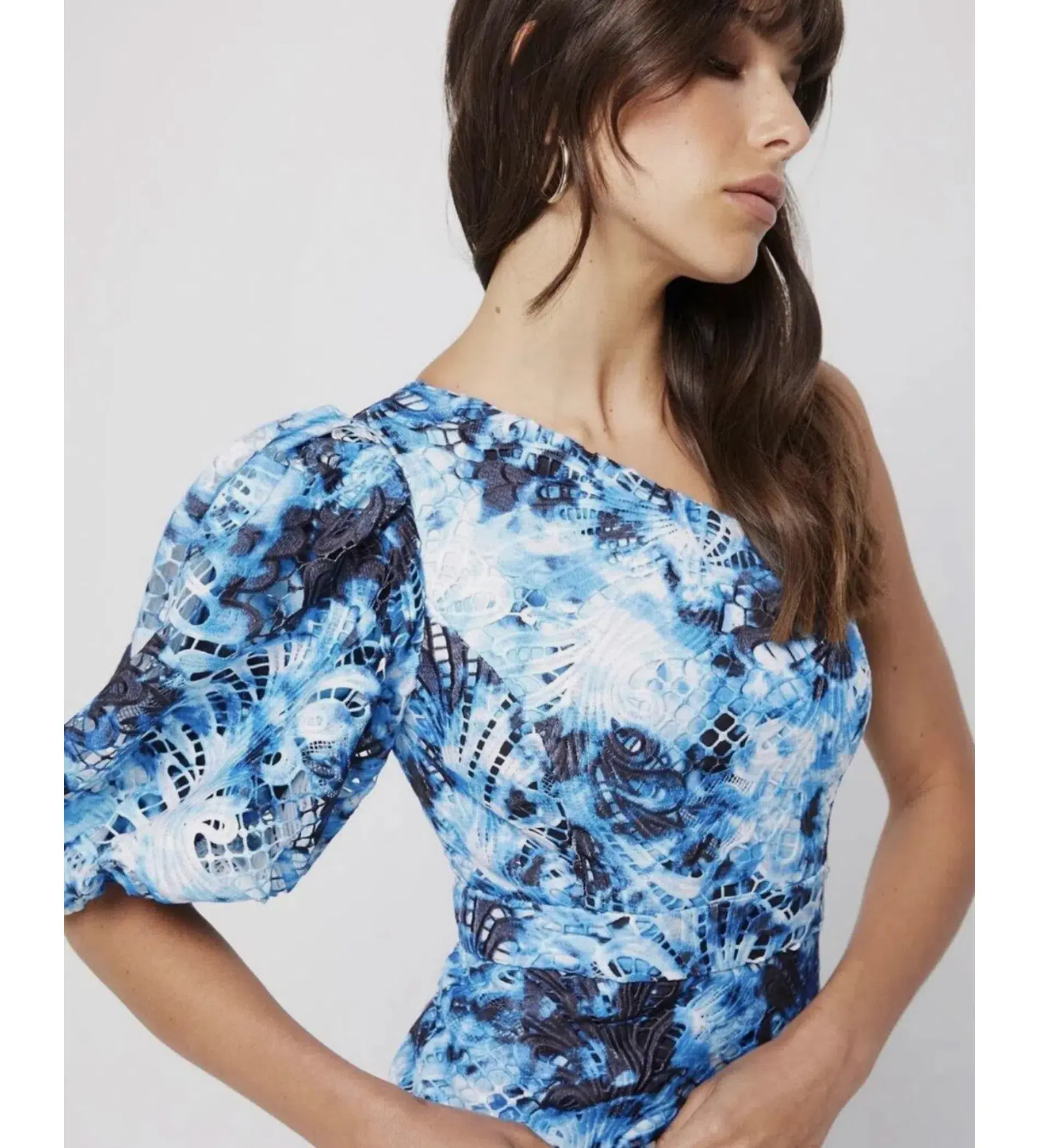Mossman High Rise Maxi Dress in Blue Tie Dye Size AU 14  - Image 5