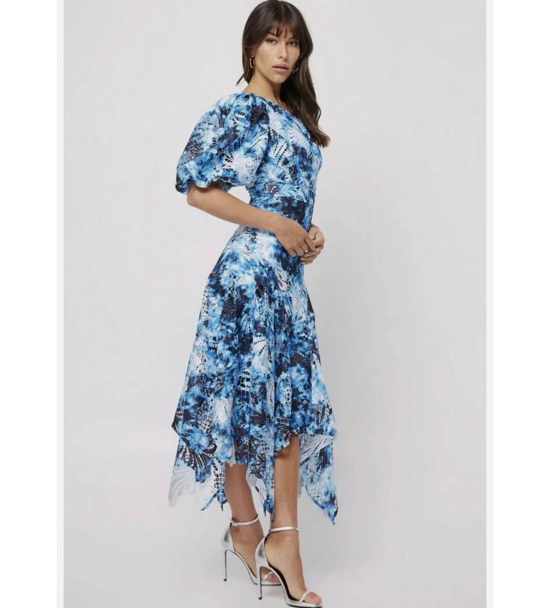 Mossman High Rise Maxi Dress in Blue Tie Dye Size AU 14  - Image 3
