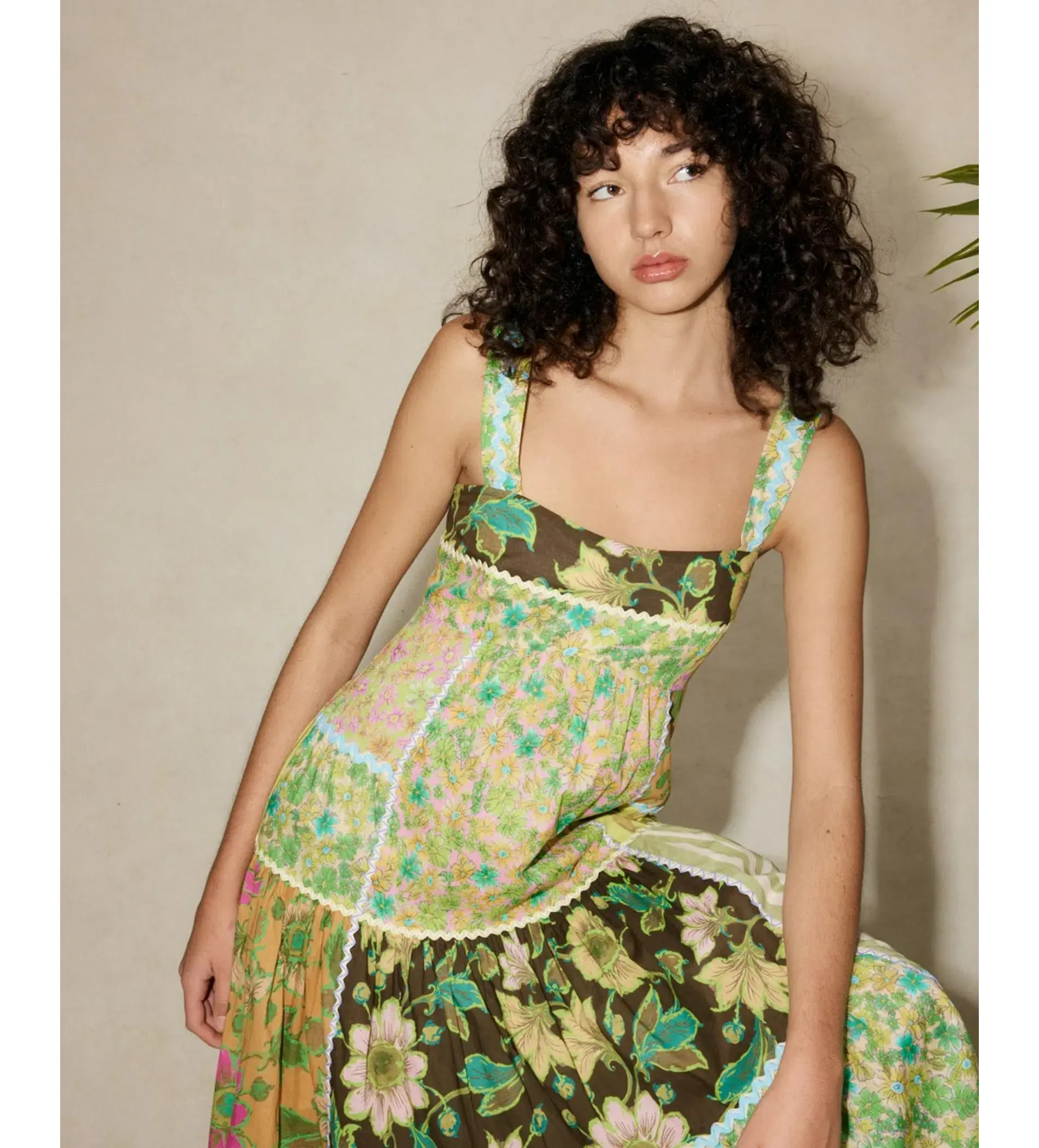 Alemais Winnie Spliced Midi Dress Floral Size AU 12 - Image 2