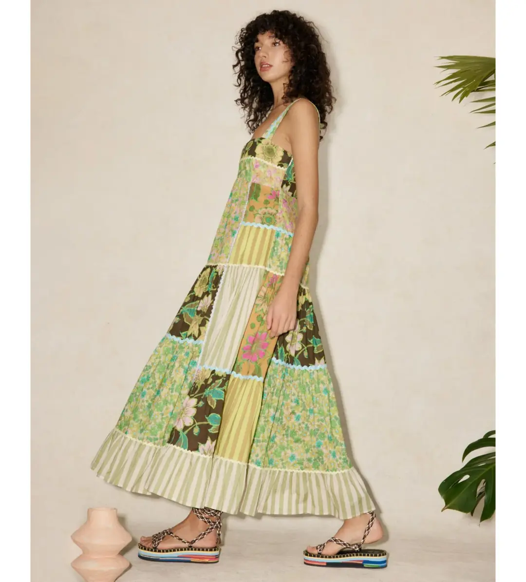 Alemais Winnie Spliced Midi Dress Floral Size AU 12 for rent on The Volte - main image