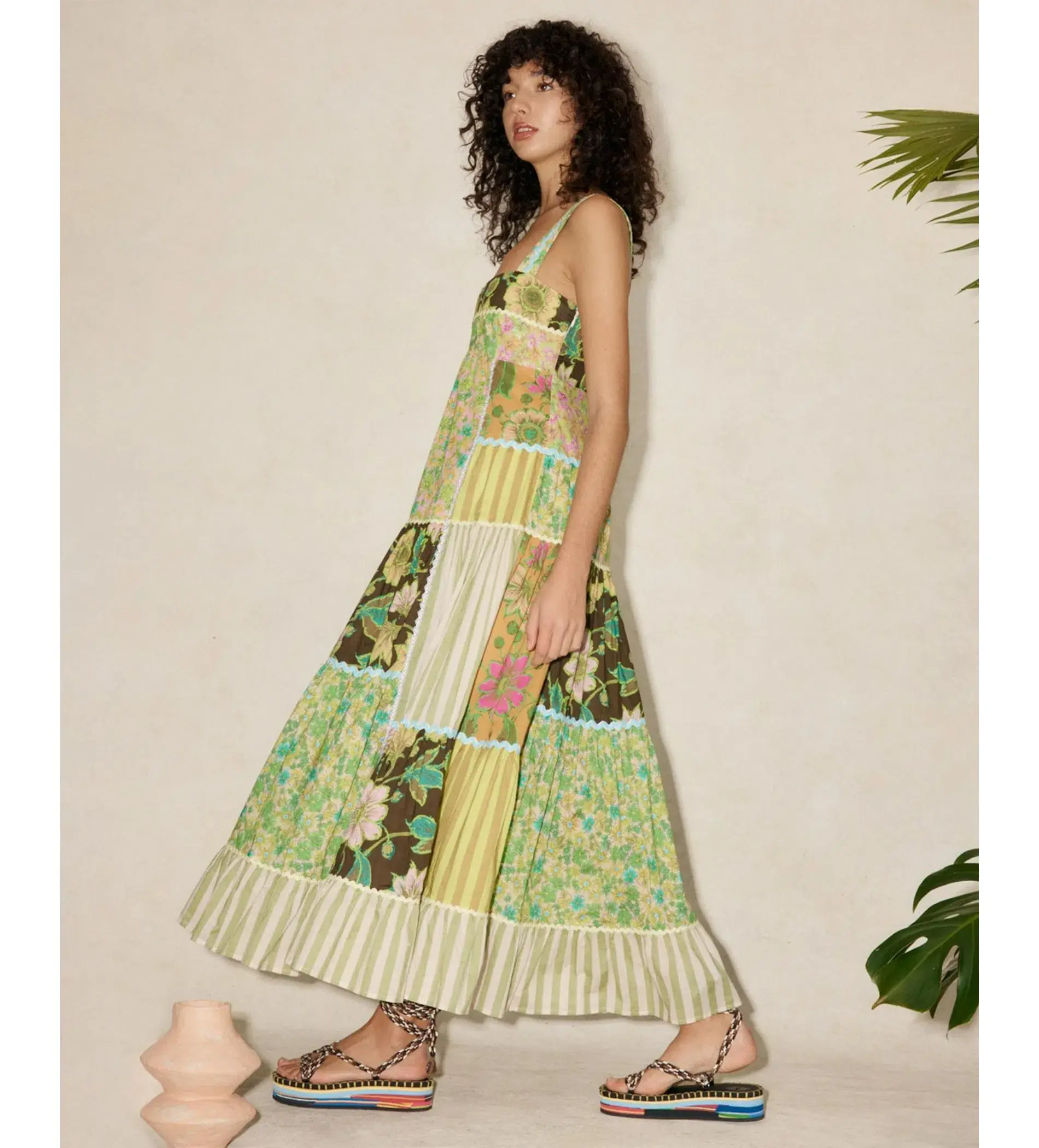Alemais Winnie Spliced Midi Dress Floral Size AU 12 - Image 3
