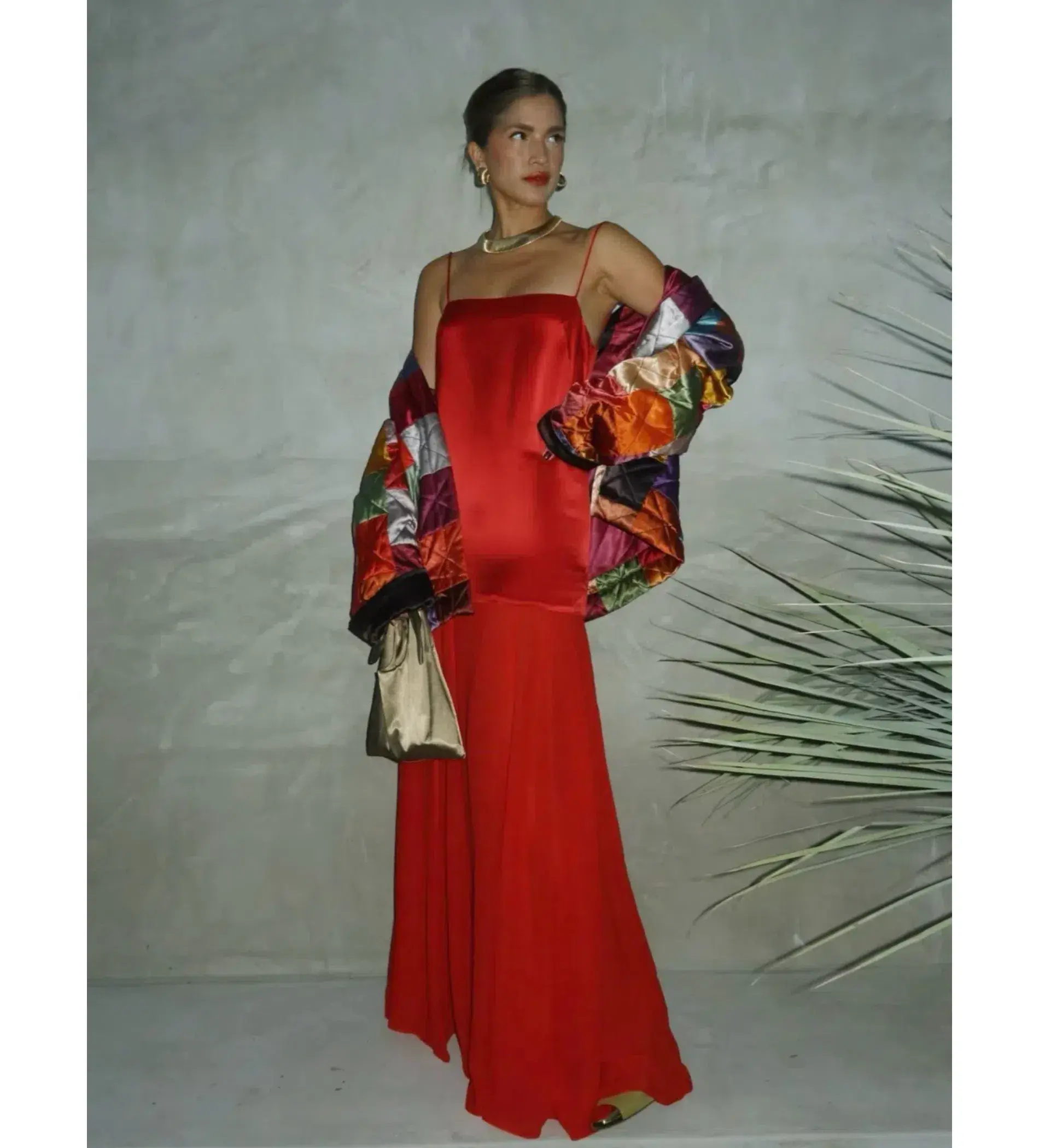 Shona Joy Moraya Dropped Waist Dress Chilli Red Size AU 10 - Image 5