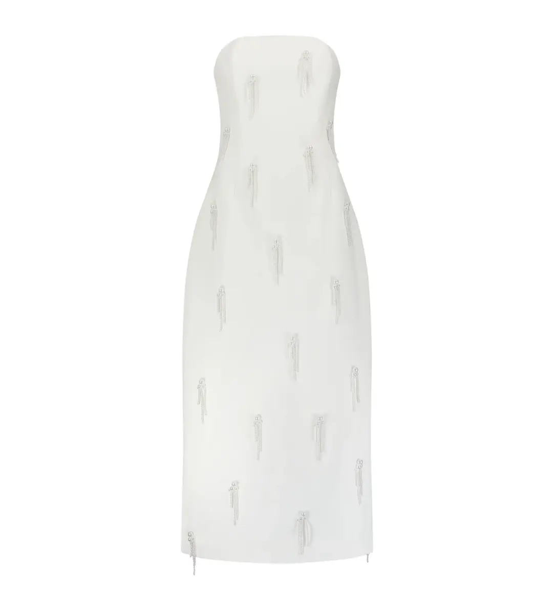 Odd Muse Ultimate Muse Embellished Midi Dress White Size AU 6 for rent on The Volte - main image