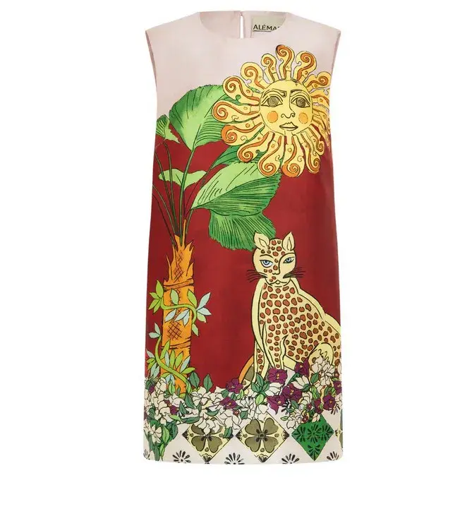 Alémais Tiger Mini Dress Multi Size AU 14 - Image 3