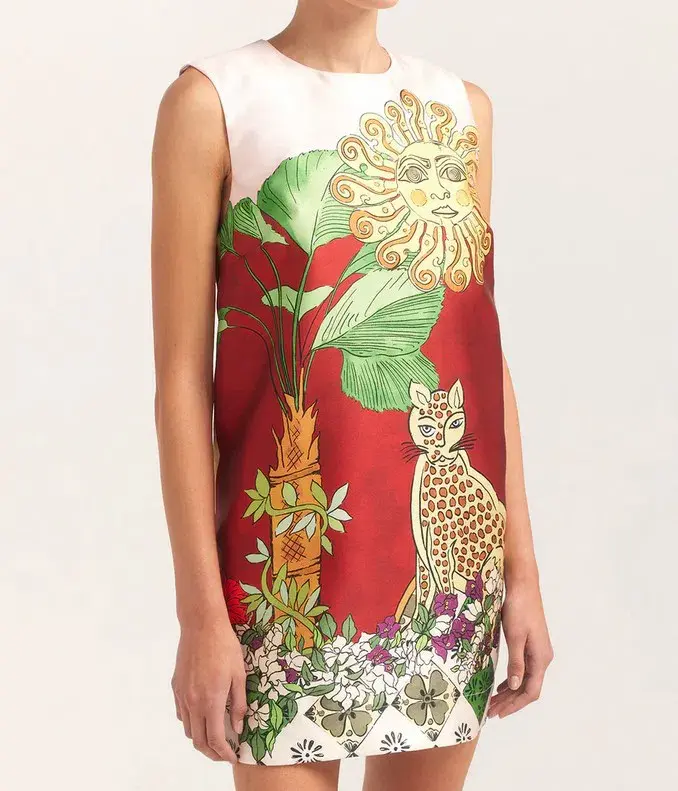 Alémais Tiger Mini Dress Multi Size AU 14 - Image 2