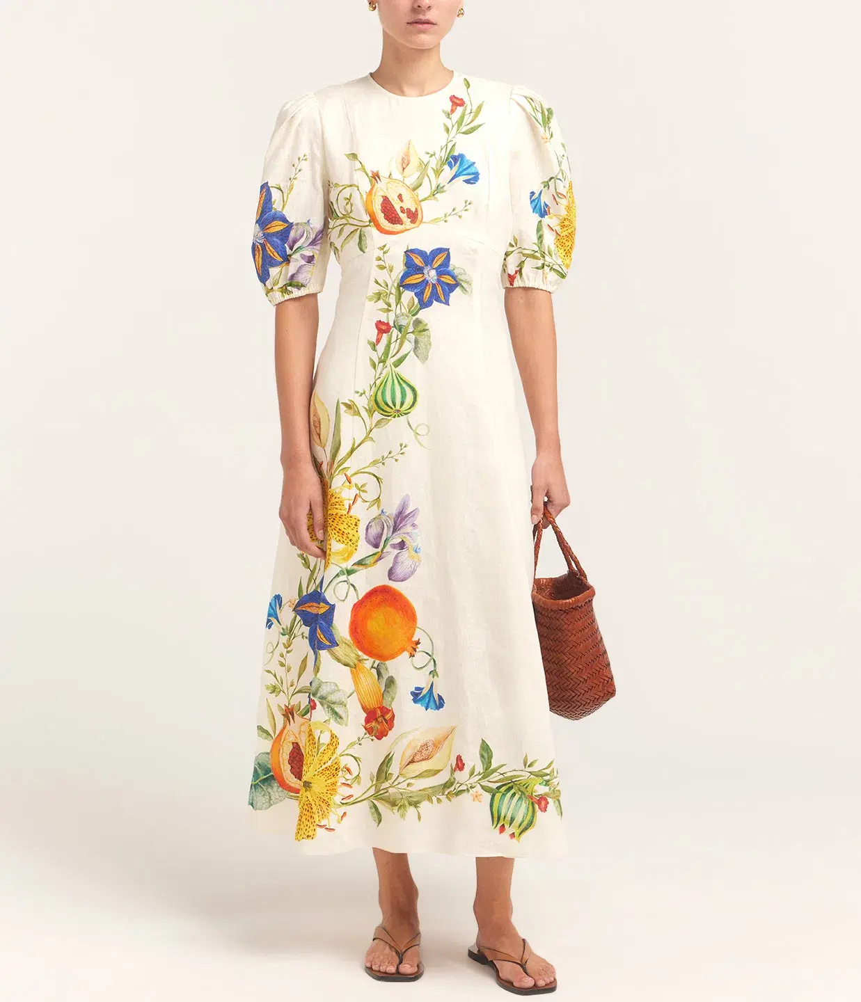 Alémais Flores Midi Dress Floral Size 14 - Image 1