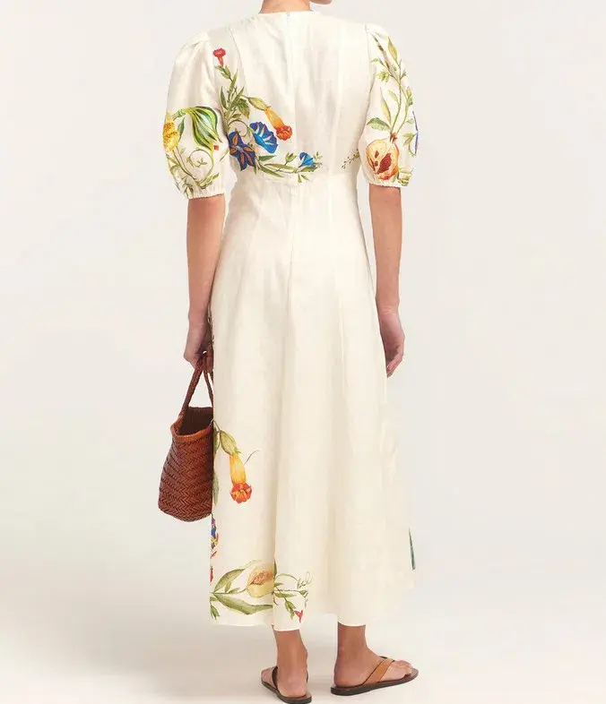 Alémais Flores Midi Dress Floral Size 14 - Image 2