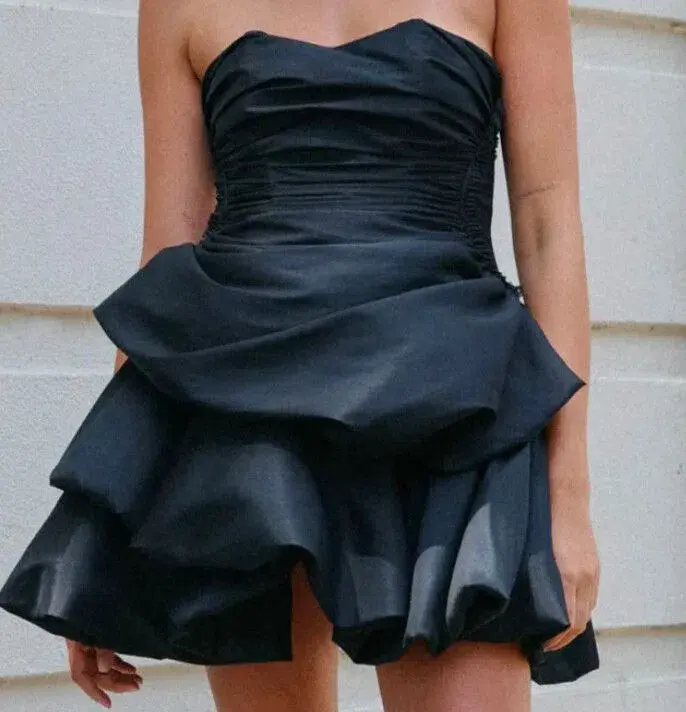 Aje Daybreak Strapless Mini Dress in Black Size 8 - Image 5