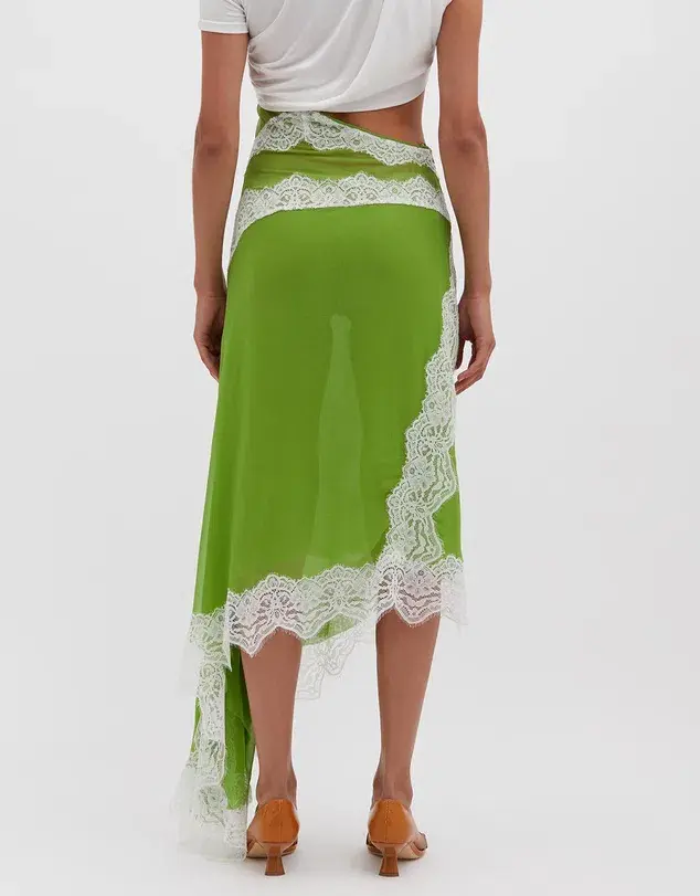 Christopher Esber Verve Twisted Tee Dress Verde White Size 8 - Image 4