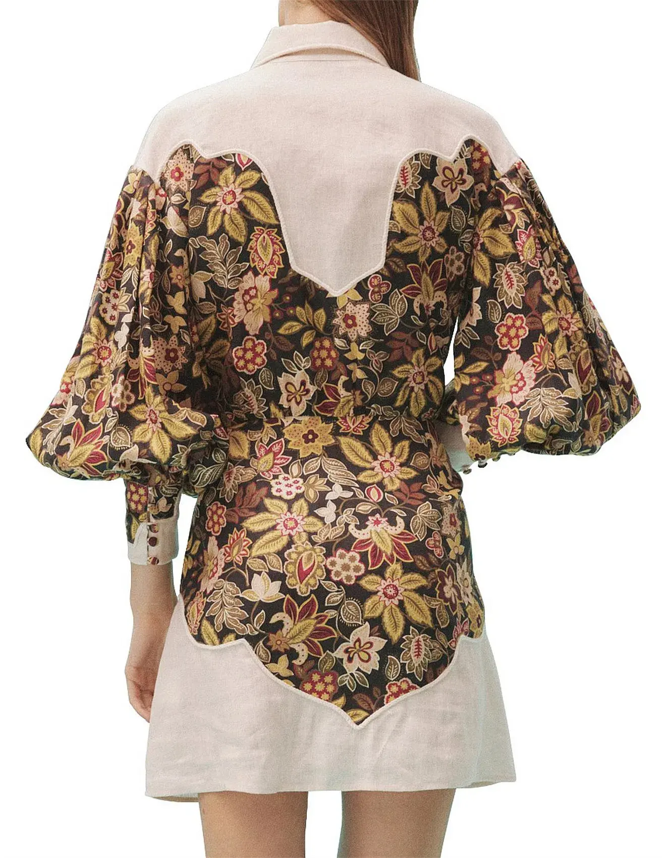 Alémais Isabella Panel Mini Dress Floral Multi Size 14 - Image 3