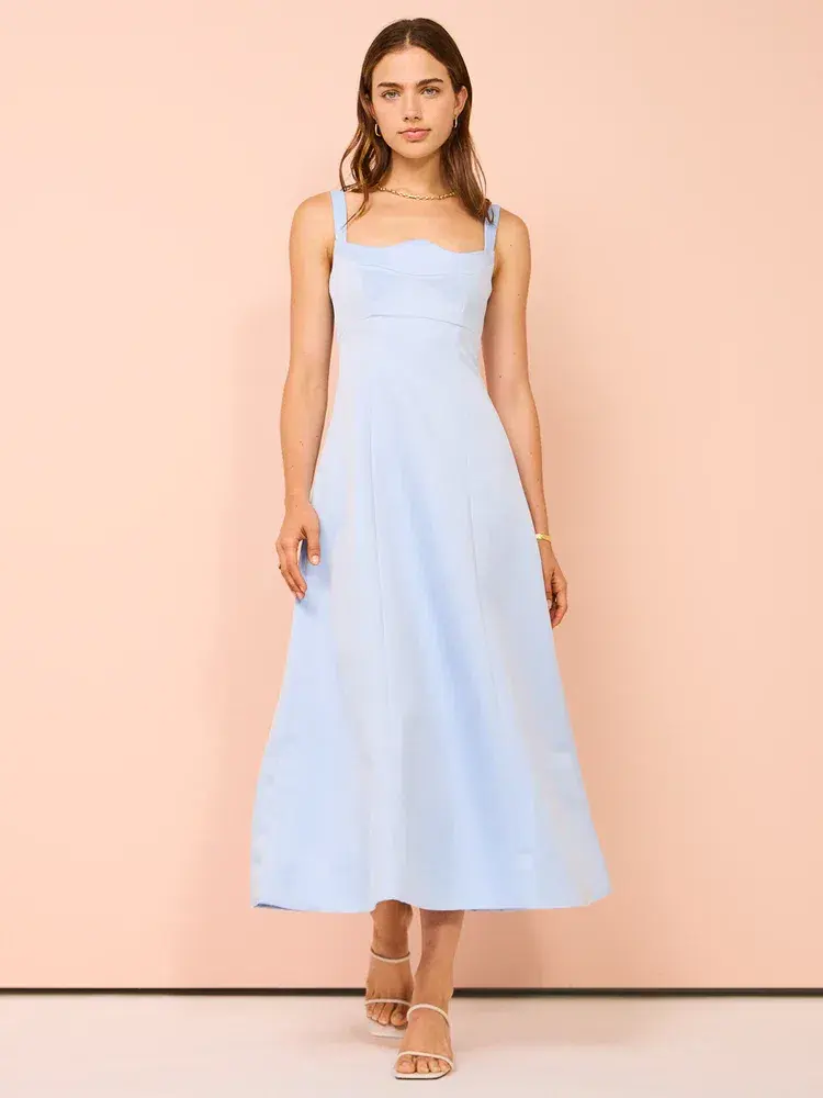 Leo Lin Odette Midi Dress in Sky Blue  Size 6 - Image 1