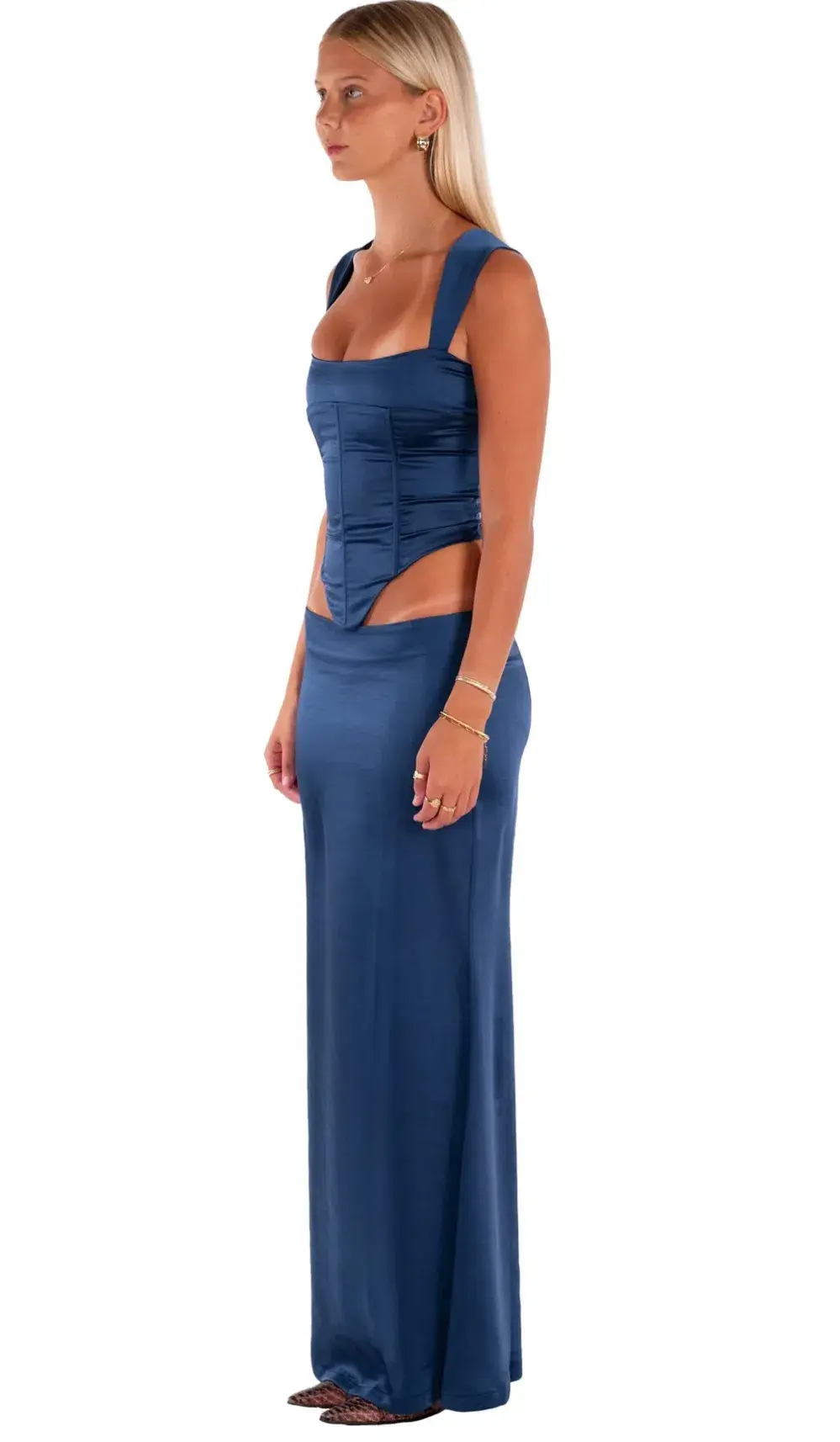 I Am Delilah Valerie Corset and Maxi Skirt Set in Midnight Blue Size XS / AU 6 - Image 4