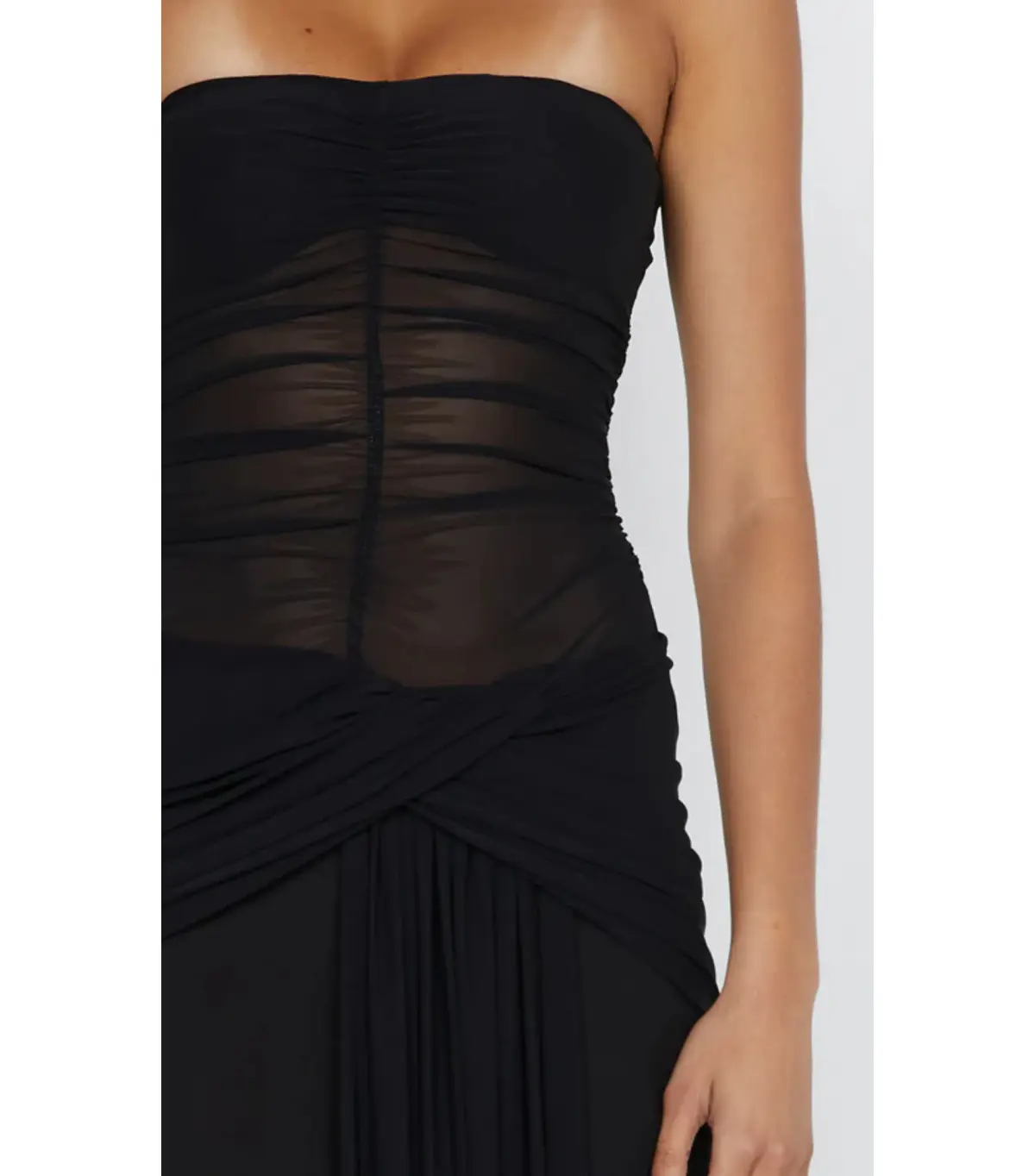 Bec & Bridge Noemi Black Strapless Dress Black Size AU 8 - Image 5