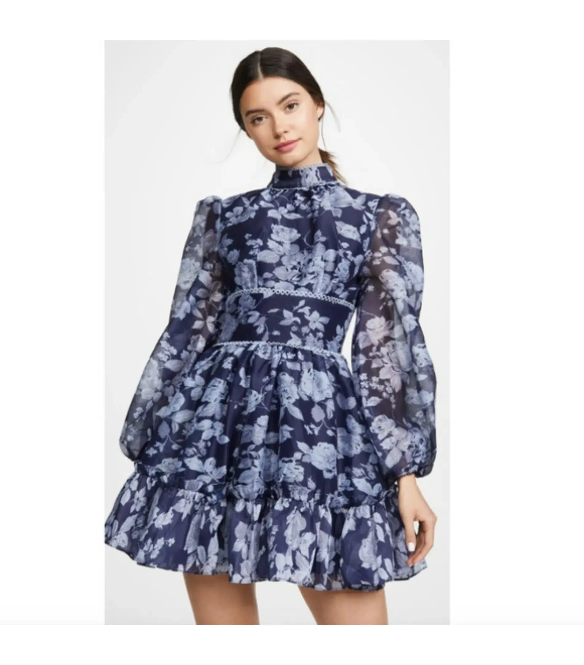 Keepsake the Label Halo Mini Dress Blue Floral Size XXS / AU 4 - Image 2
