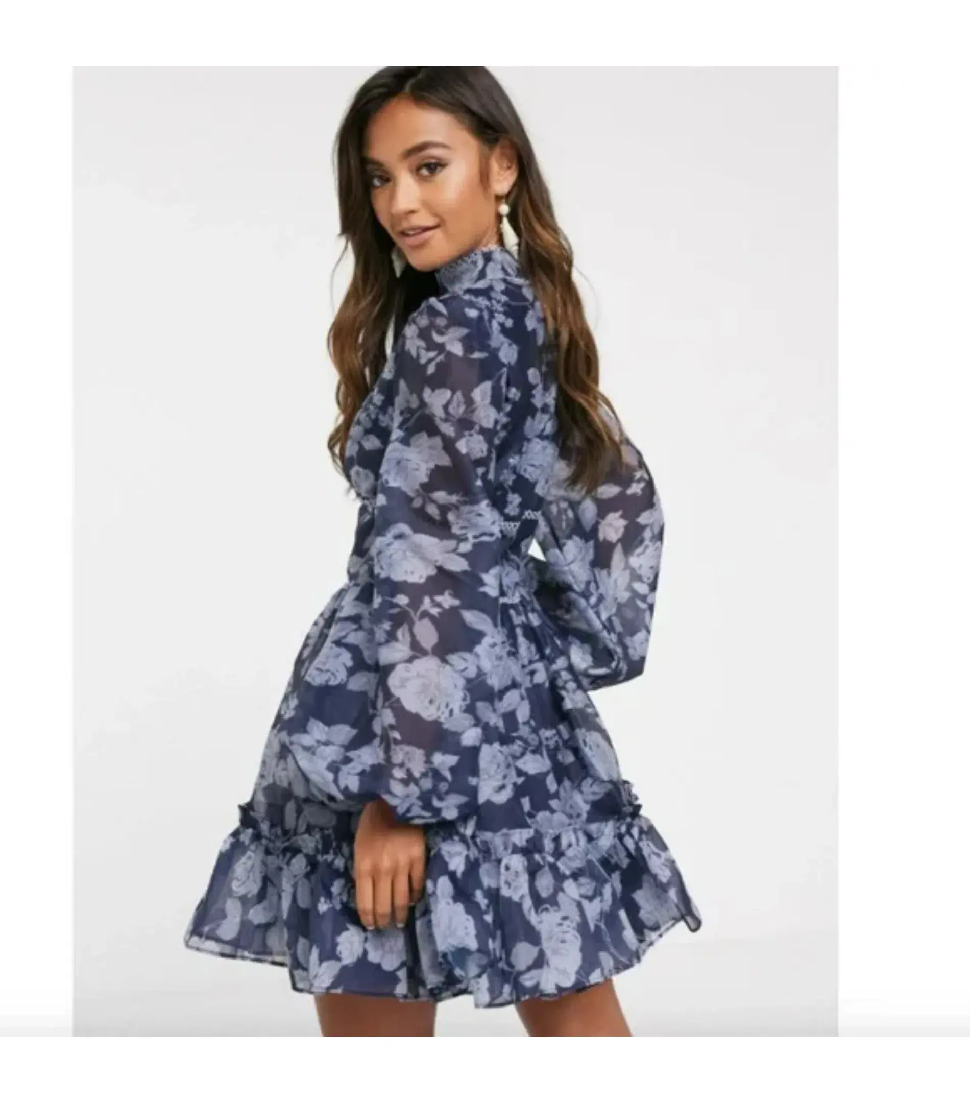 Keepsake the Label Halo Mini Dress Blue Floral Size XXS / AU 4 - Image 4