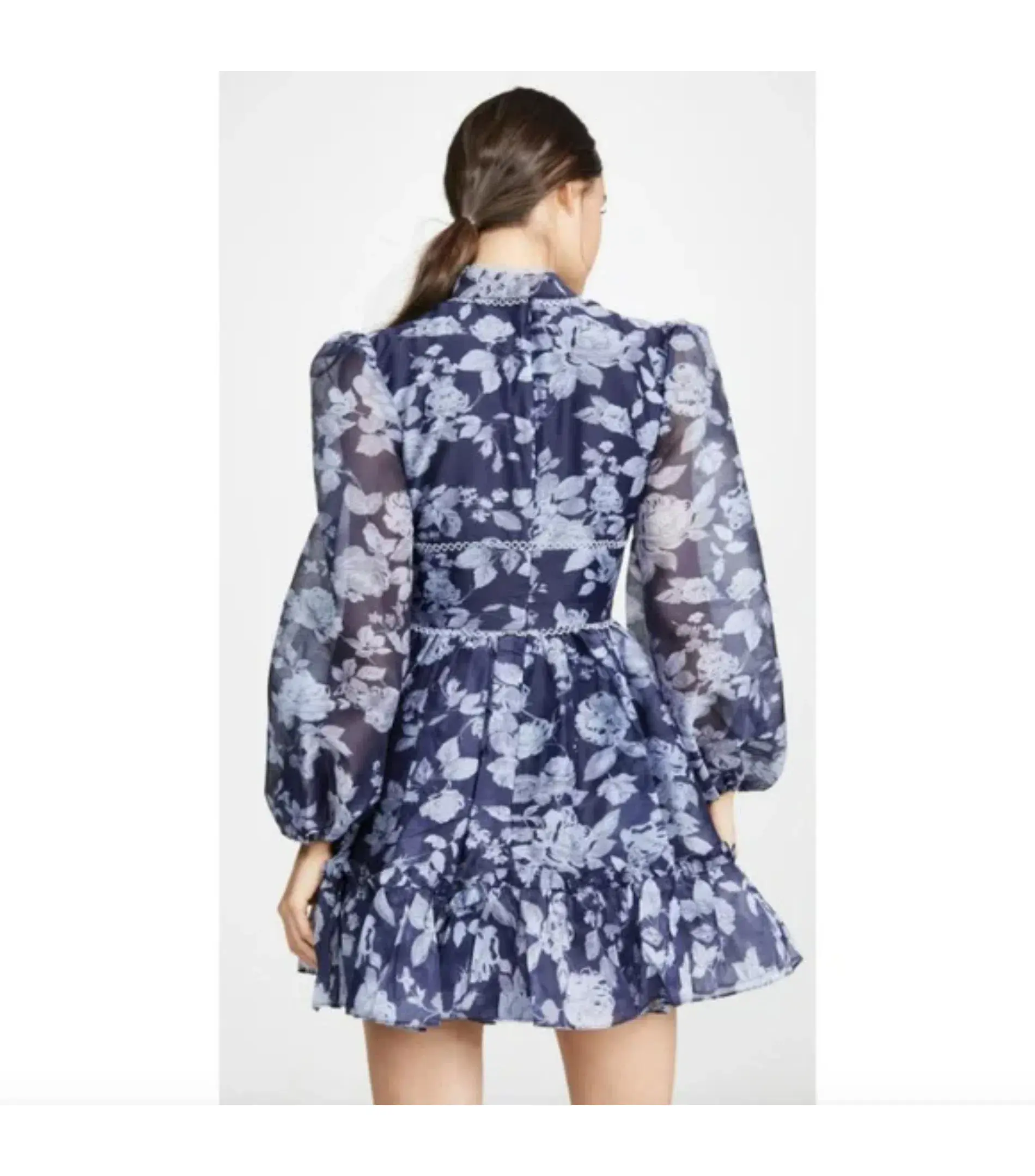 Keepsake the Label Halo Mini Dress Blue Floral Size XXS / AU 4 - Image 3