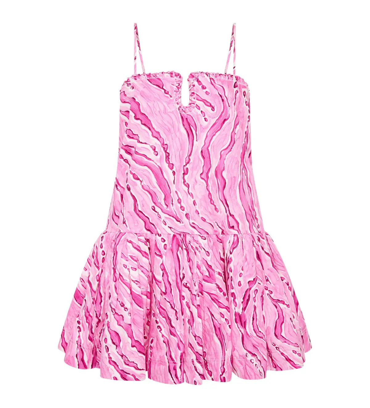 Aje Willow Sweetheart Mini Dress in Dappled Flame Size AU 10 - Image 4