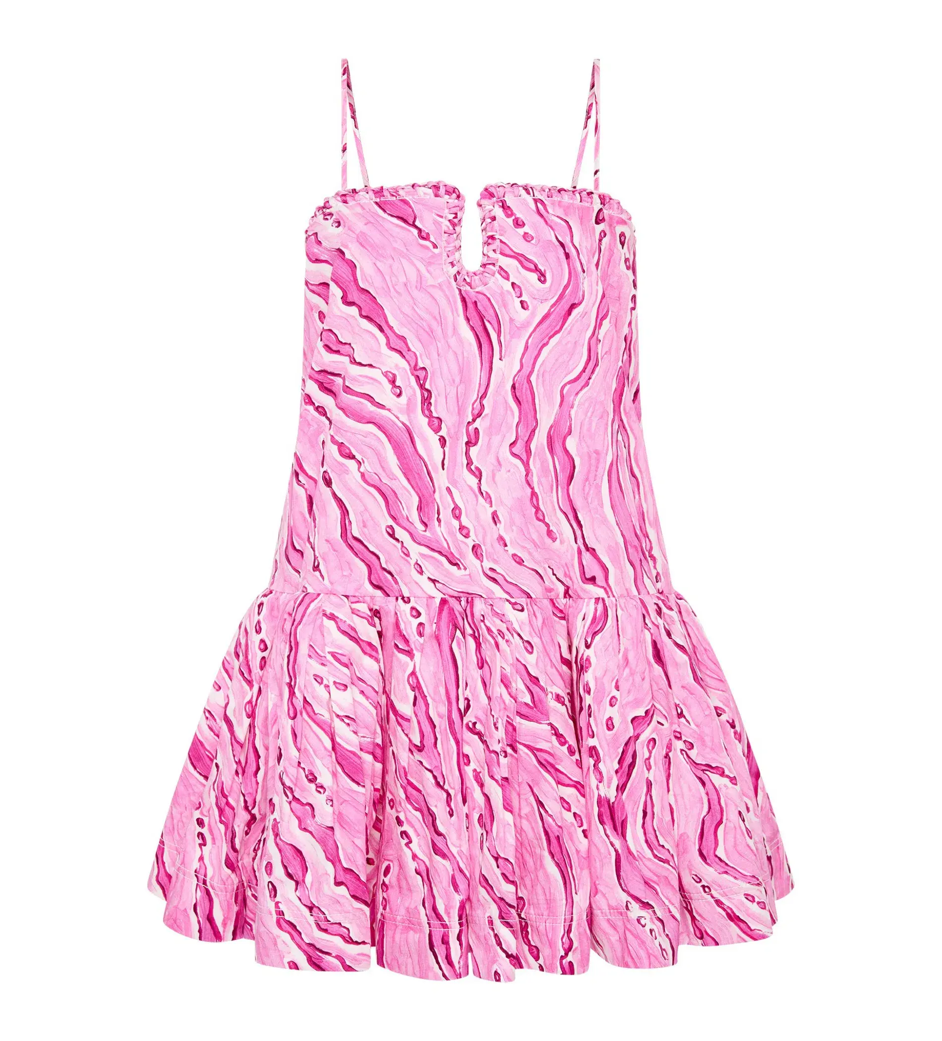 Aje Willow Sweetheart Mini Dress in Dappled Flame Size AU 10 - Image 4