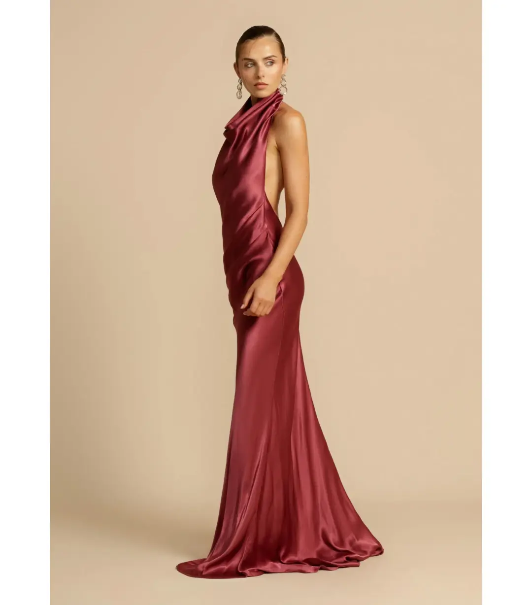 Arcina Ori Gaia Dress Rich Plum Hue Size AU 8 for rent on The Volte - main image