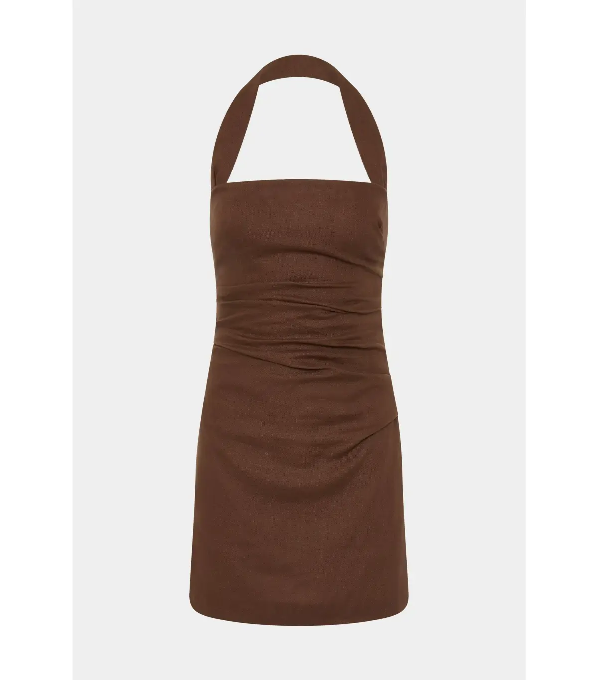 Sir the Label Noemi Halter Mini Dress in Chocolate Size AU 4  - Image 5