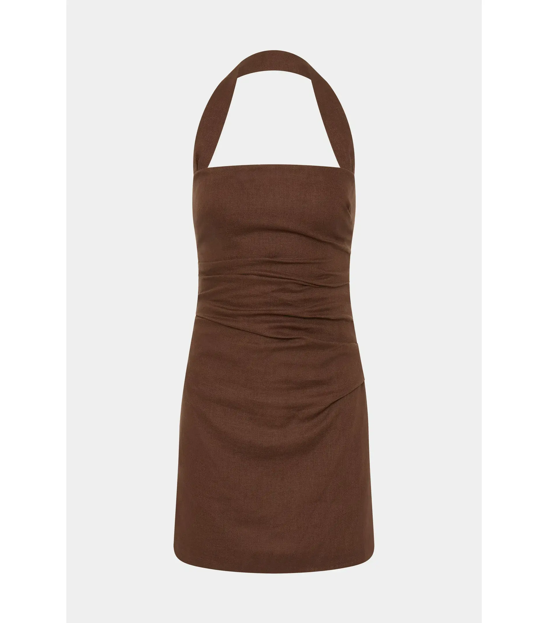 Sir the Label Noemi Halter Mini Dress in Chocolate Size AU 4  - Image 5