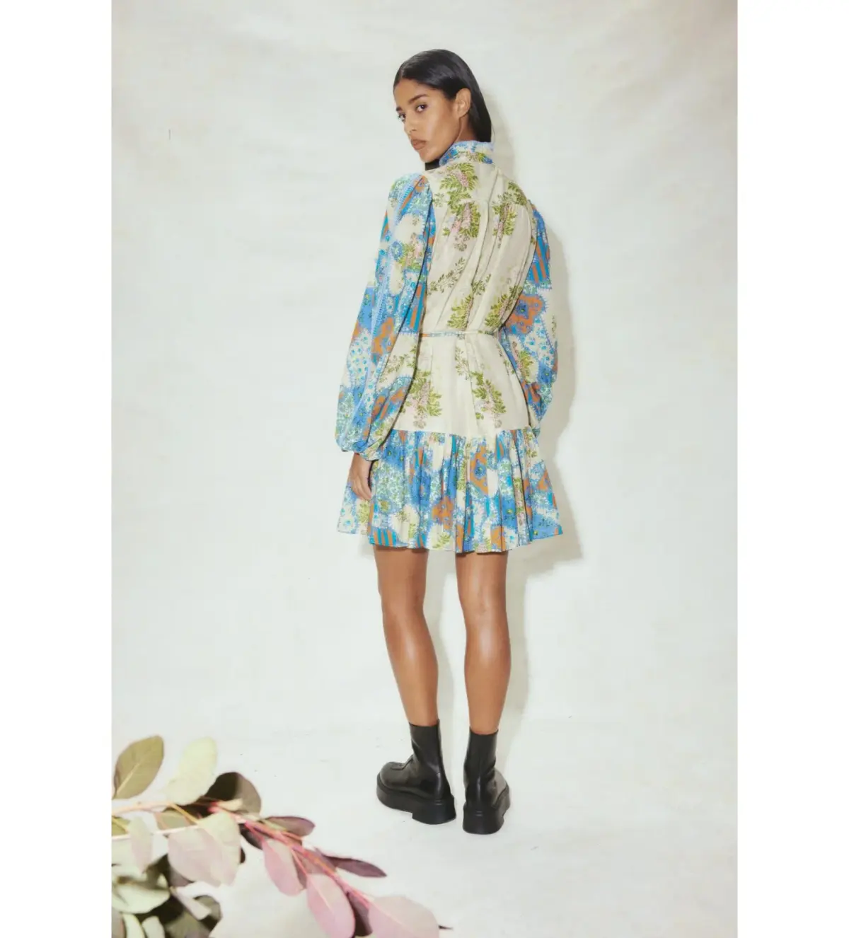 Alémais Skye Patchwork Mini Dress Multi Size AU 16 - Image 3