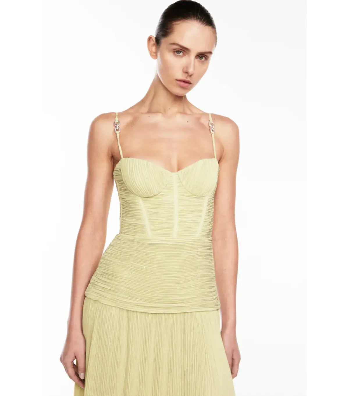 Manning Cartell Double Time Pleat Dress Pistachio Size AU 8 - Image 3
