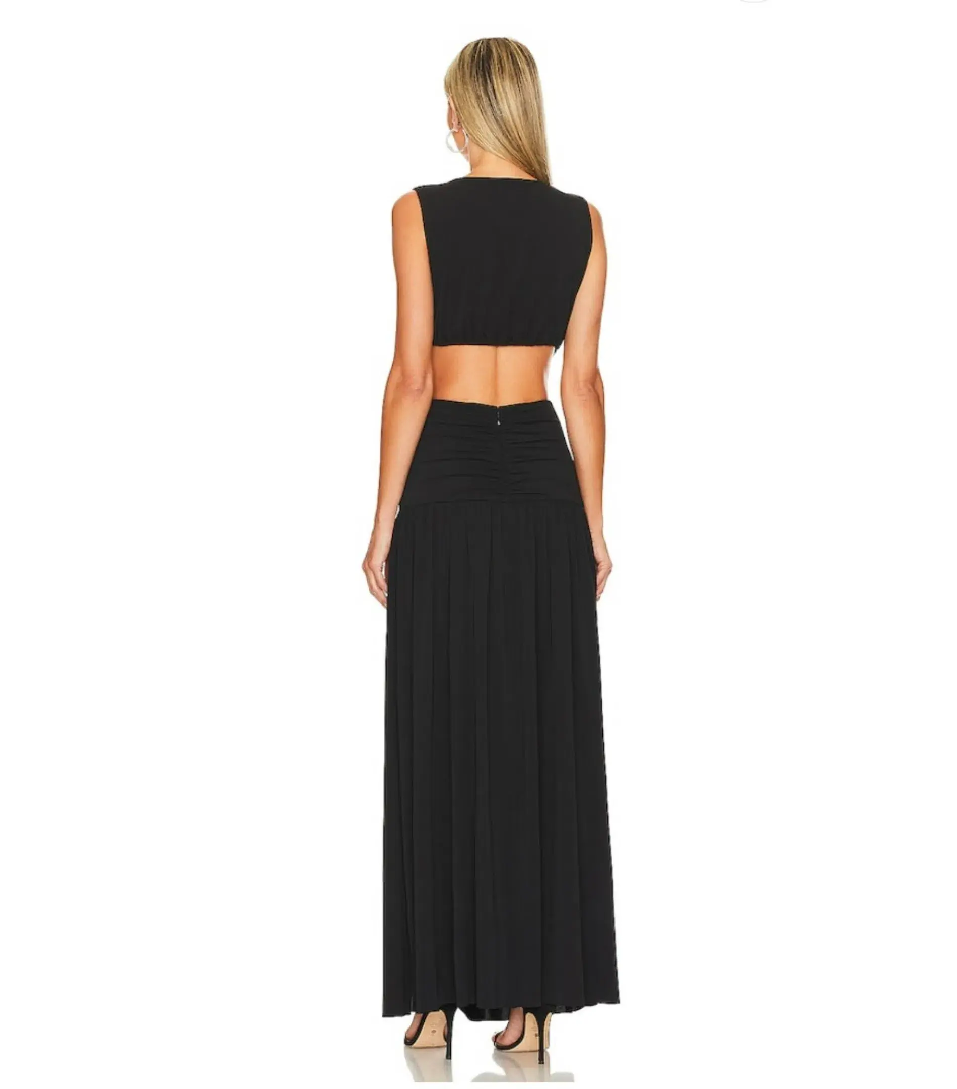 Bec & Bridge Evoke V Crepe Maxi Dress Black Size AU 12 - Image 3