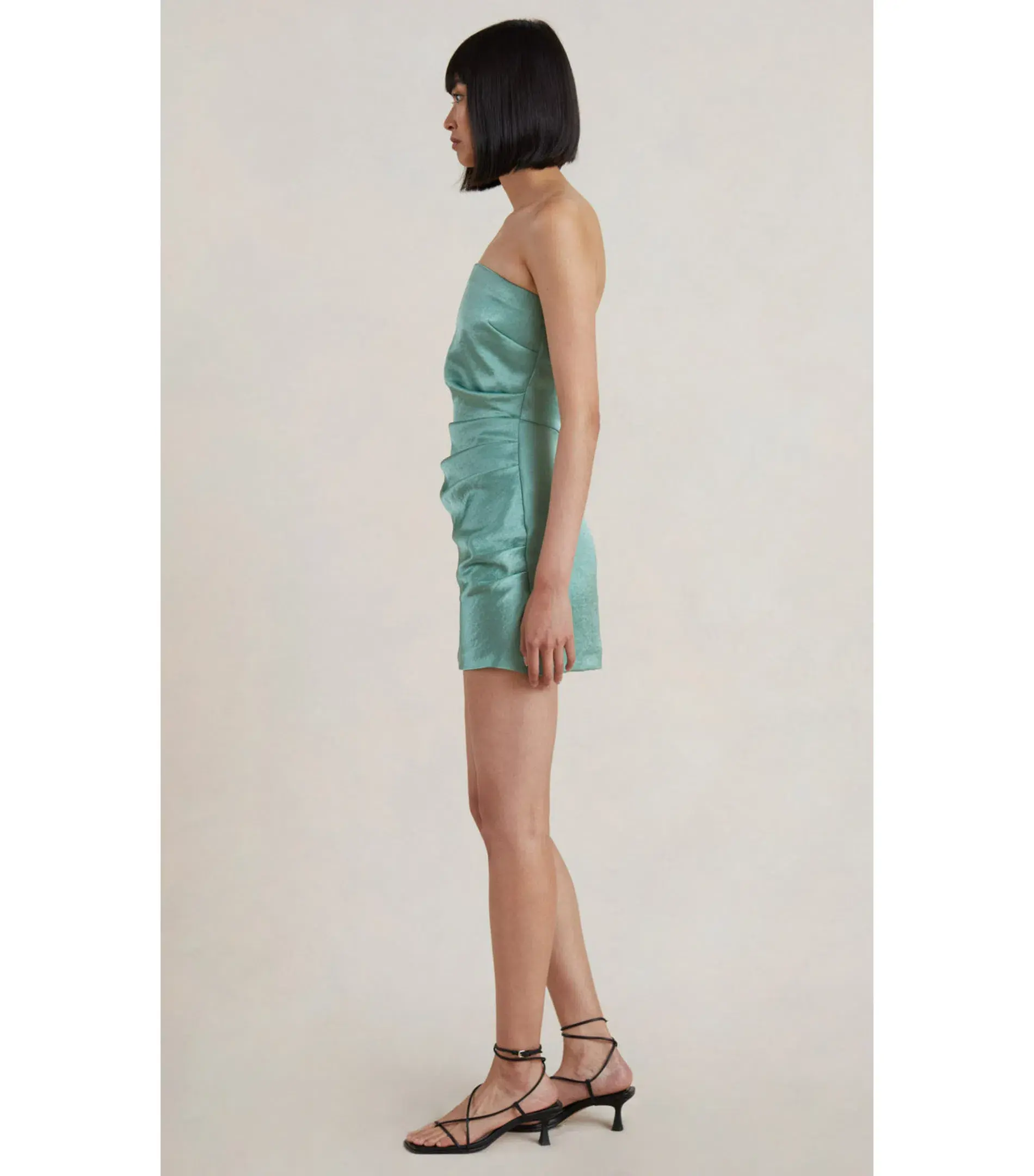Bec & Bridge Symone Strapless Mini Dress Moss Green Size AU 10 - Image 2