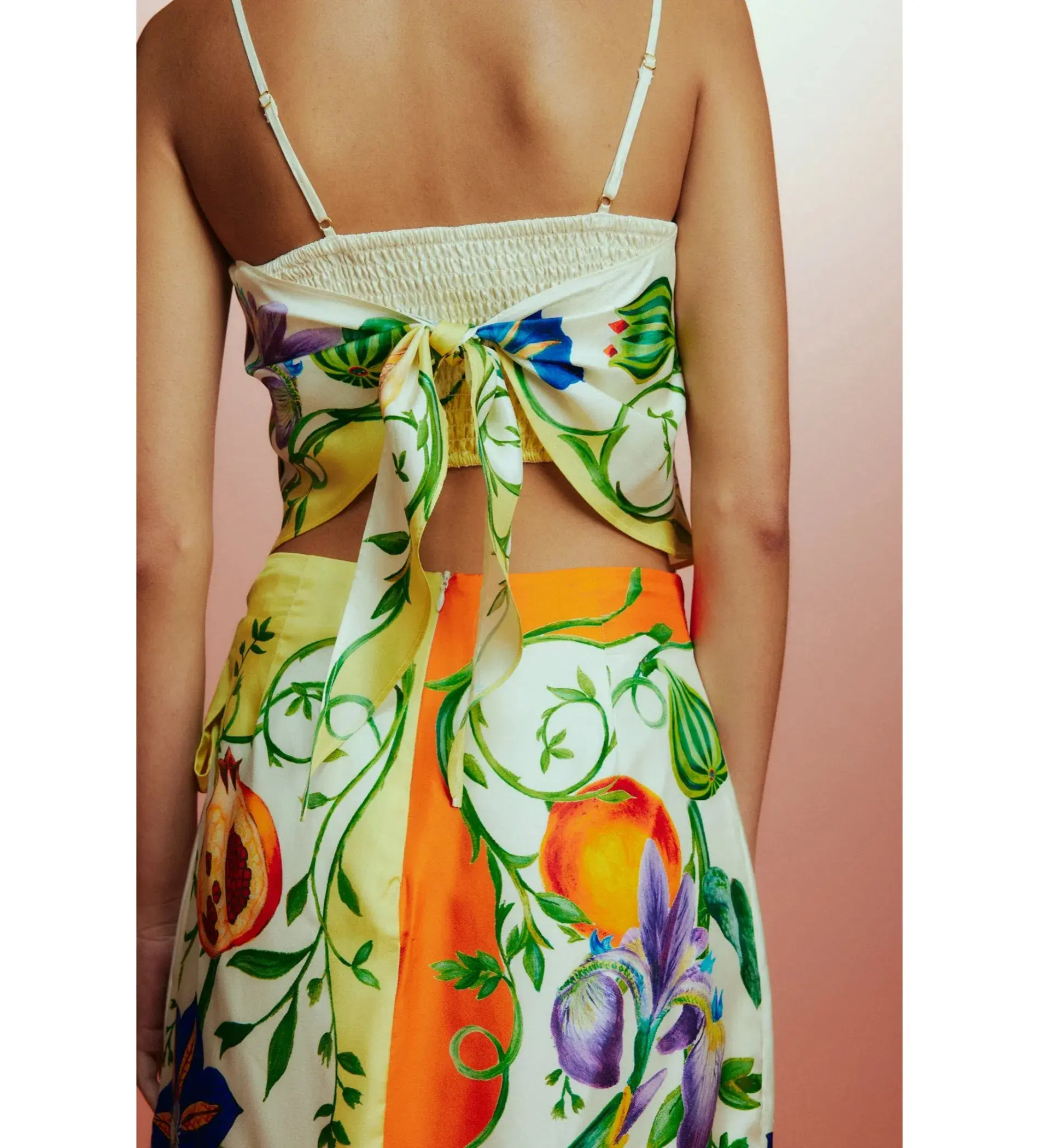 Alemais Flores High Waisted Short and Scarf Top Set Print Size AU 8  - Image 4
