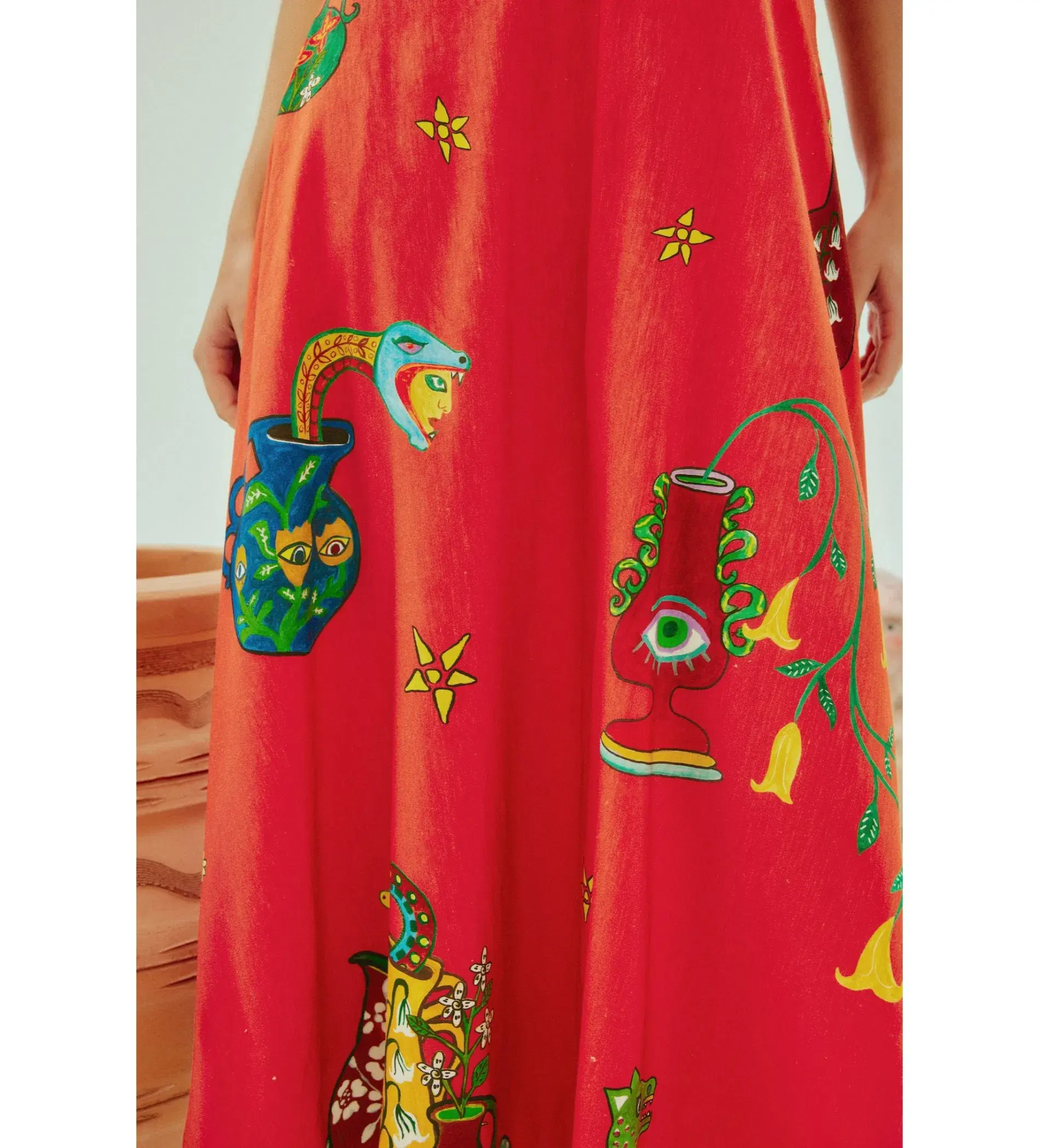 Alemais Rose Halter Dress Print Size AU 6 - Image 2
