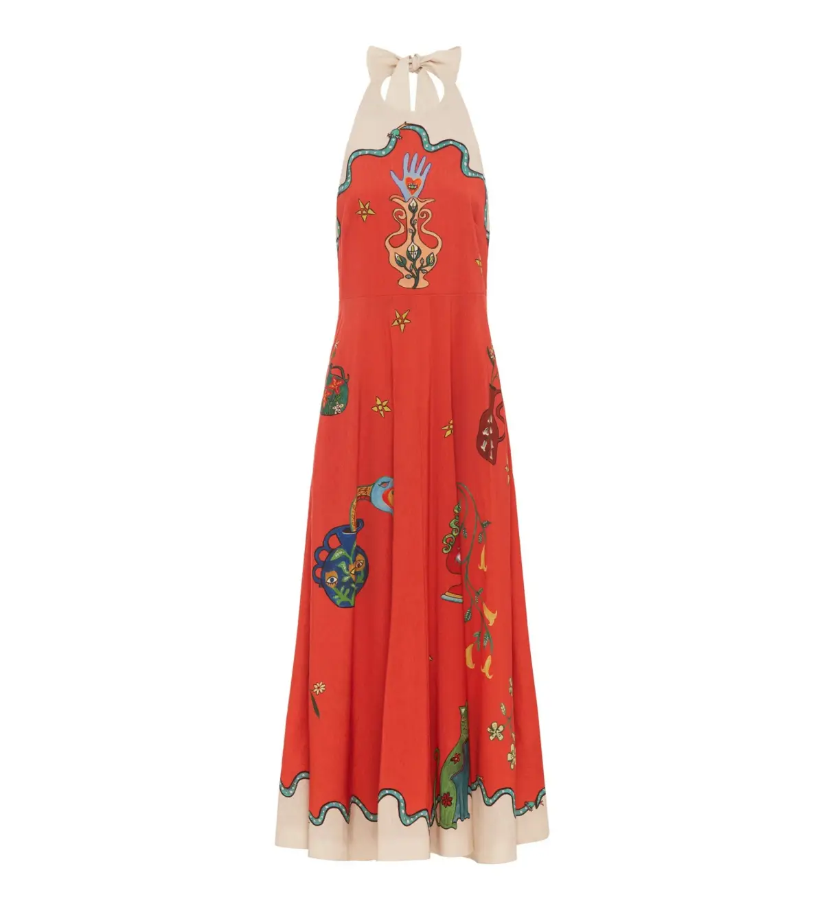 Alemais Rose Halter Dress Print Size AU 6 - Image 4