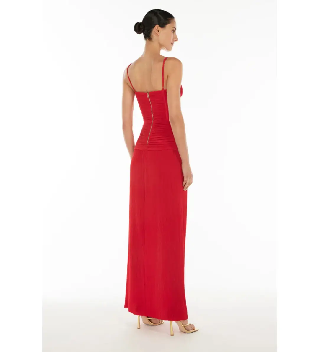 Manning Cartell Double Time Pleat Dress Red Size AU 14 for rent on The Volte - main image