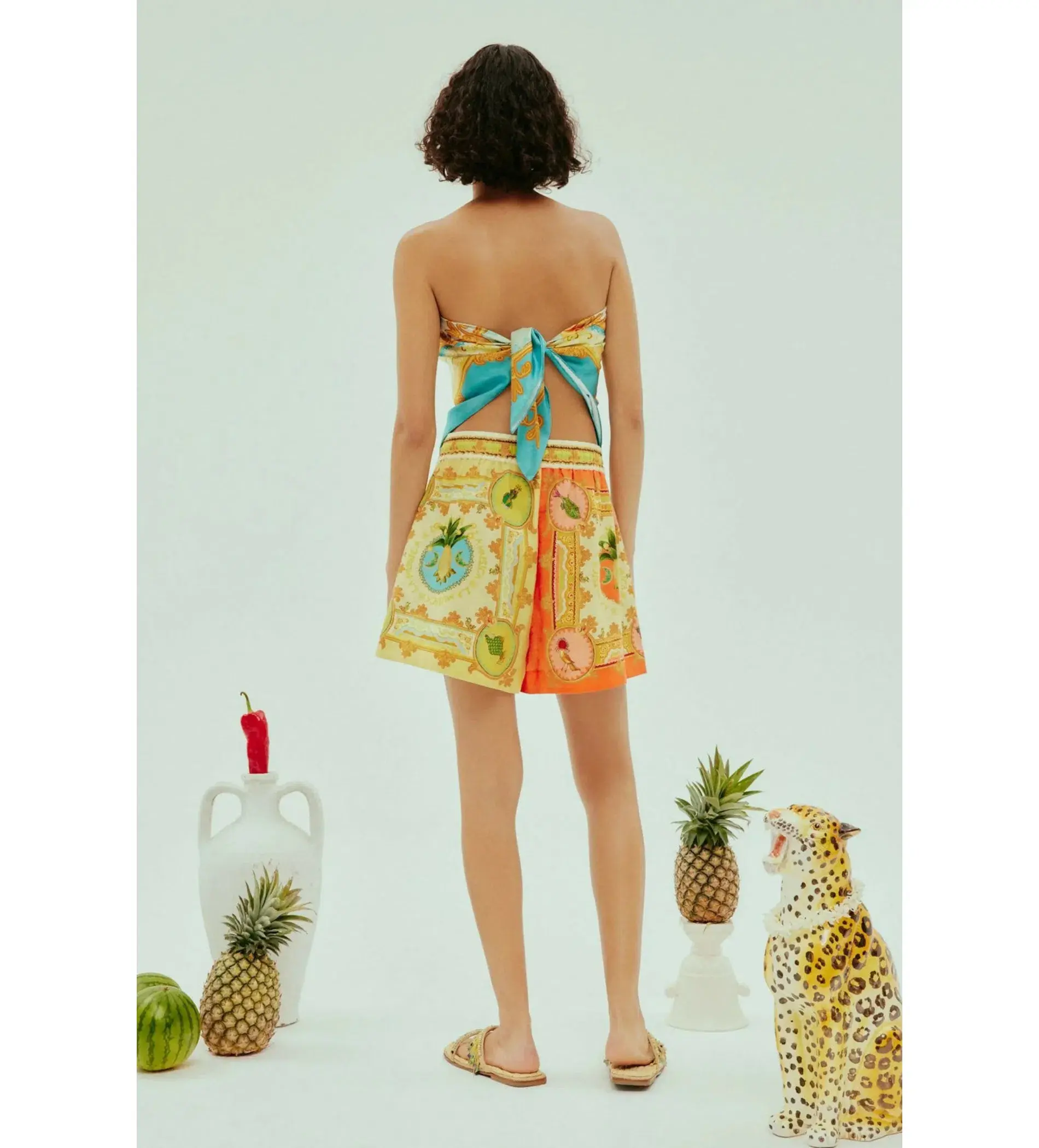 Alemais La Musica Silk Scarf and Short Set Print Size AU 8 - Image 2