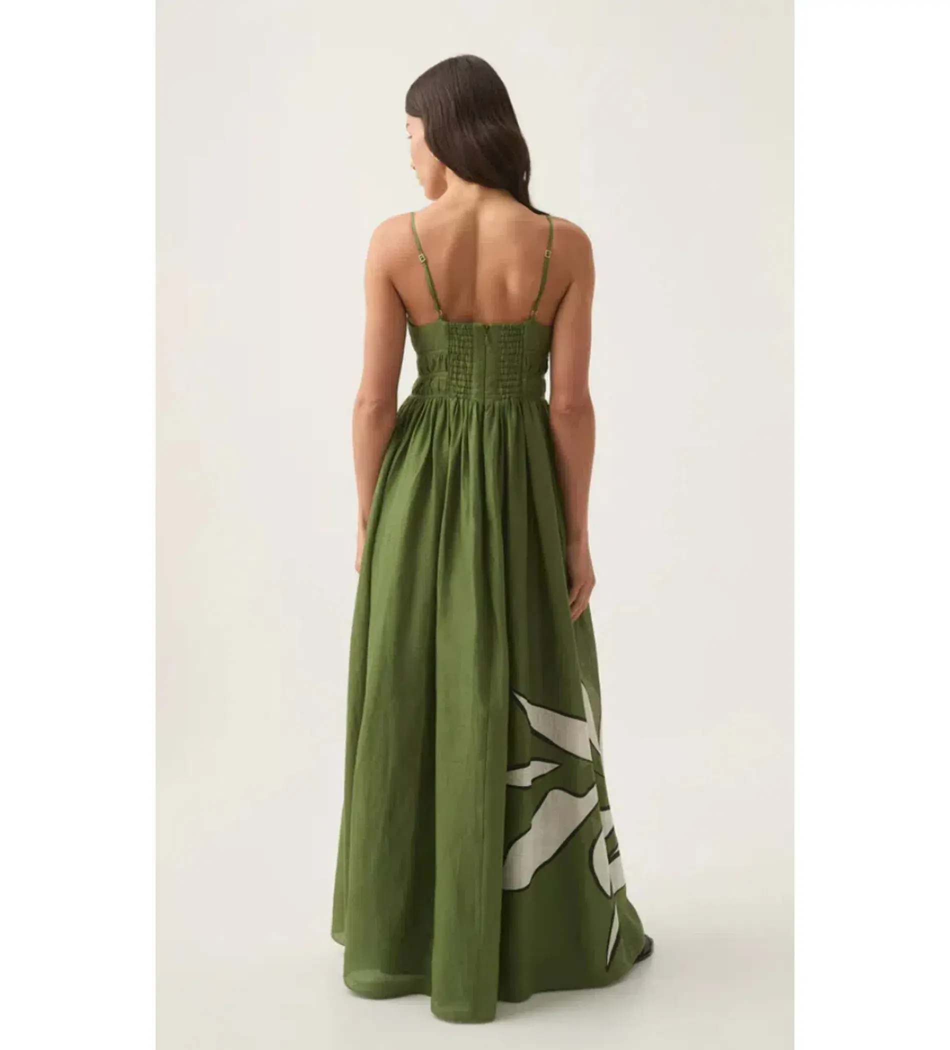 Aje Planetary Maxi Dress in Abstract Fern Size AU 12 - Image 3