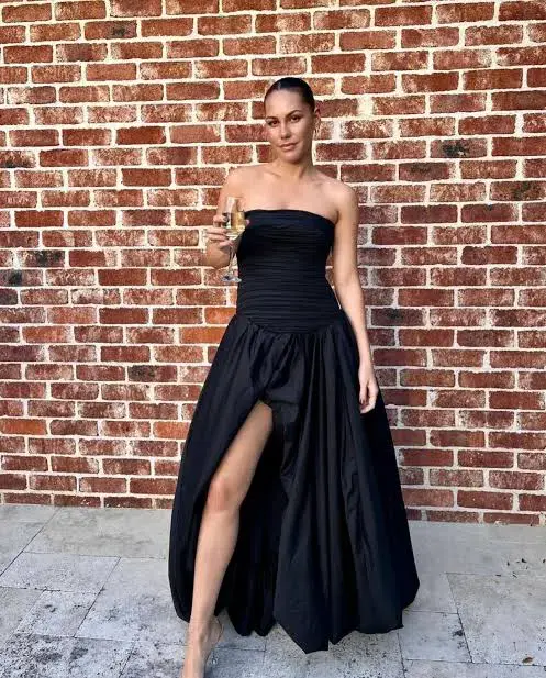 Aje Violette Bubble Hem Maxi Dress Black Size AU 14  - Image 5