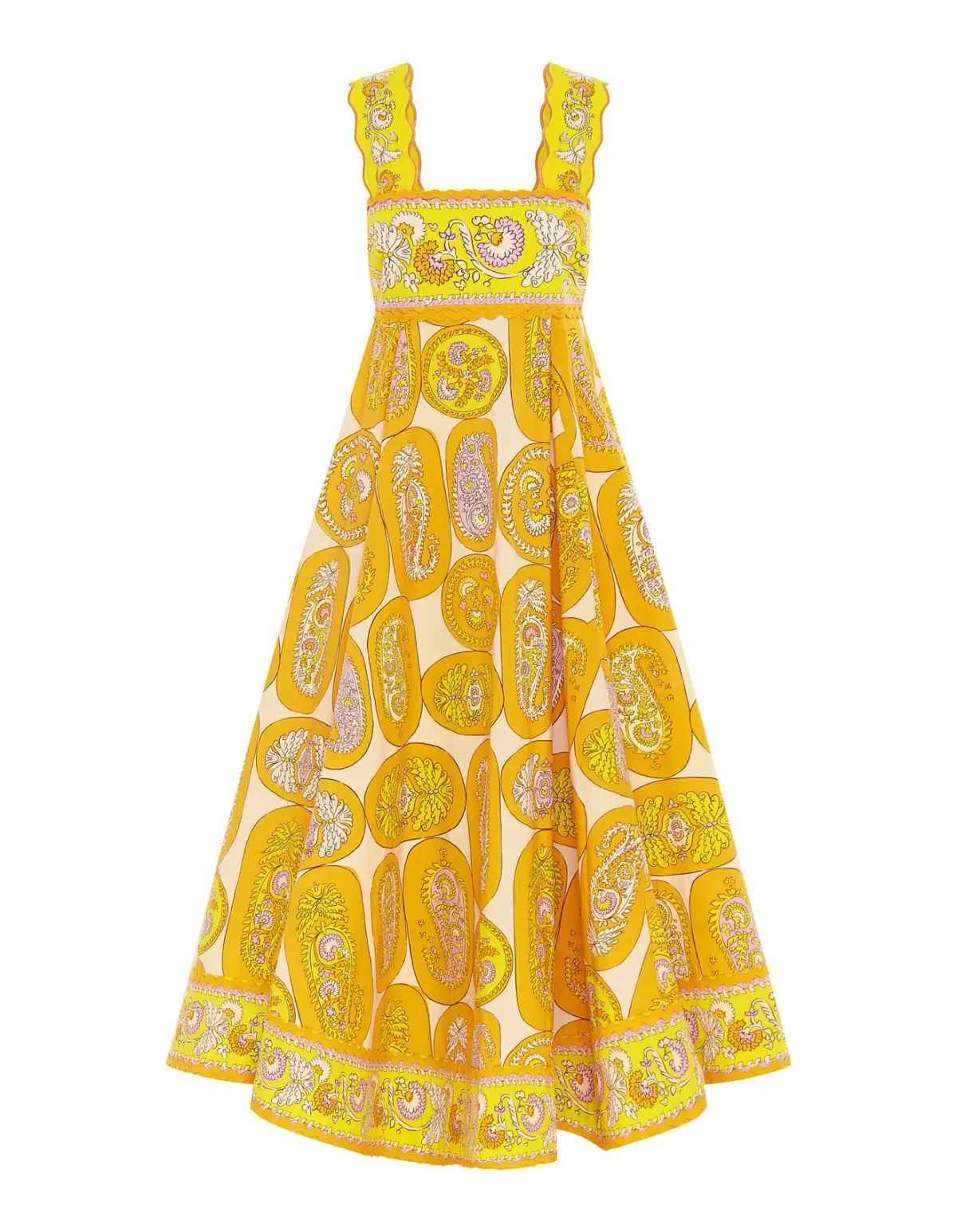 Alemais Diana Summer Dress Yellow Print Size AU 8  - Image 5