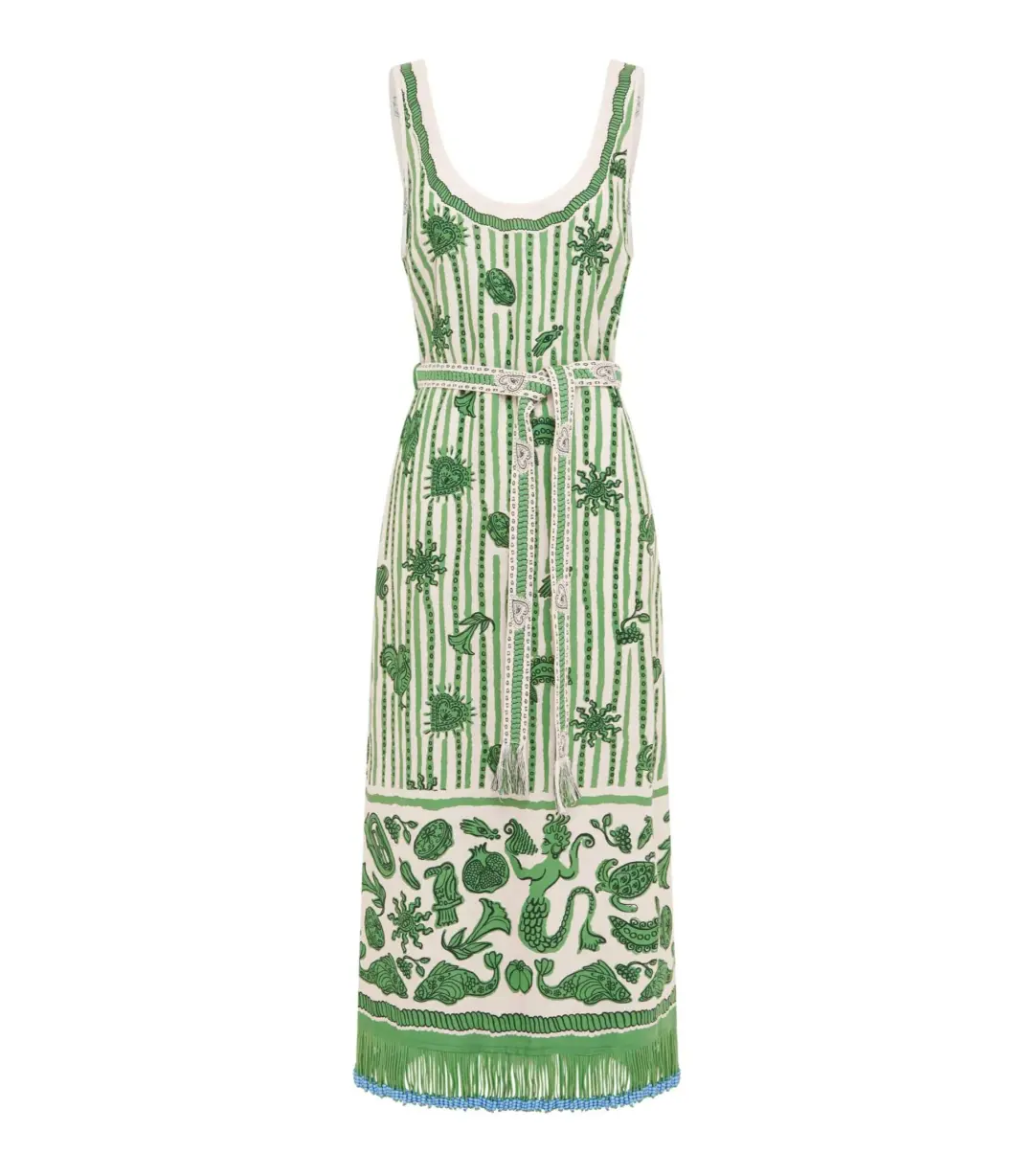 Alemais Lulu Sleeveless Mini Dress Green Print Size AU 16 for rent on The Volte - main image
