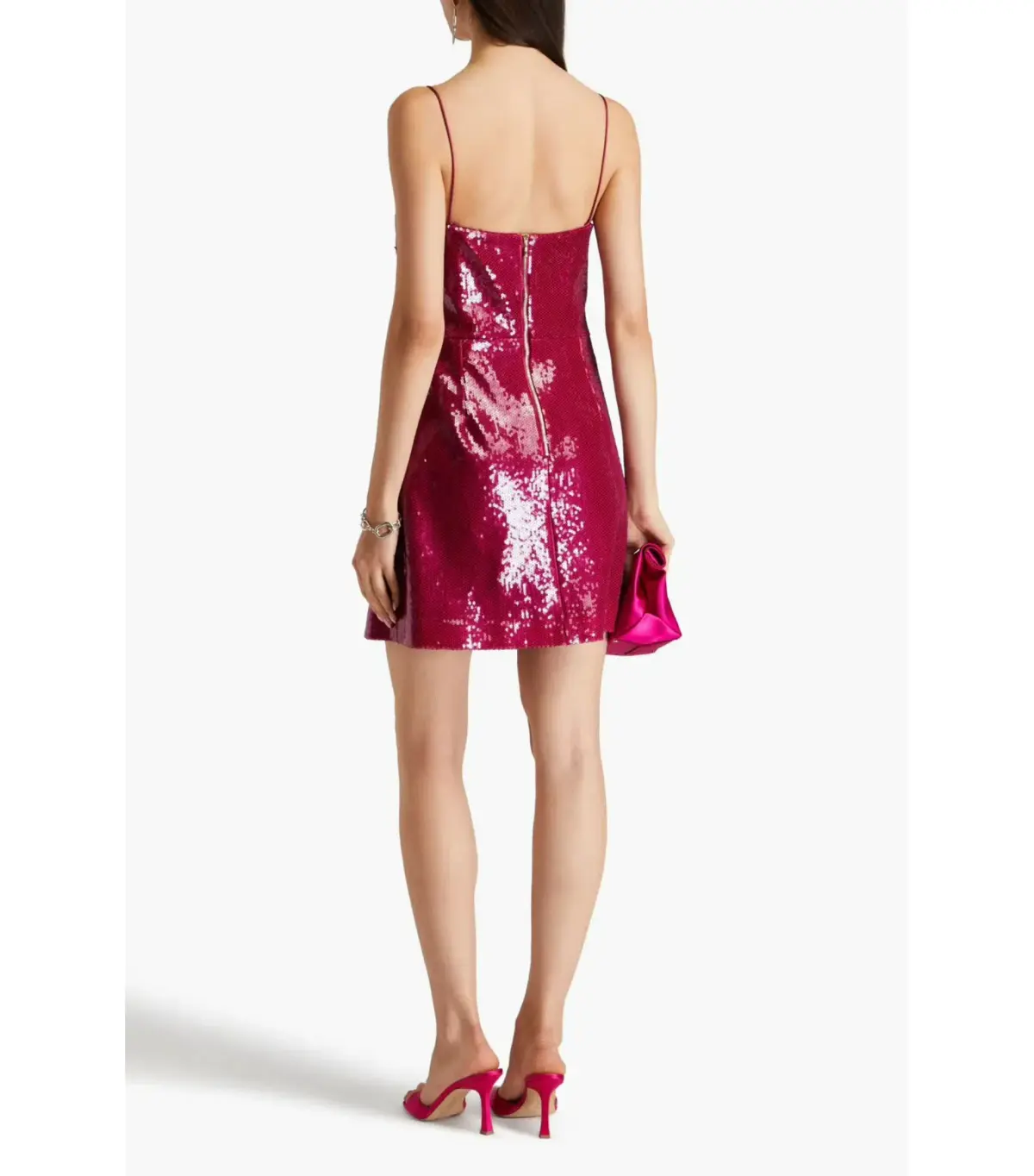 Rebecca Vallance Courtney Mini Dress Magenta Size AU 6 - Image 2
