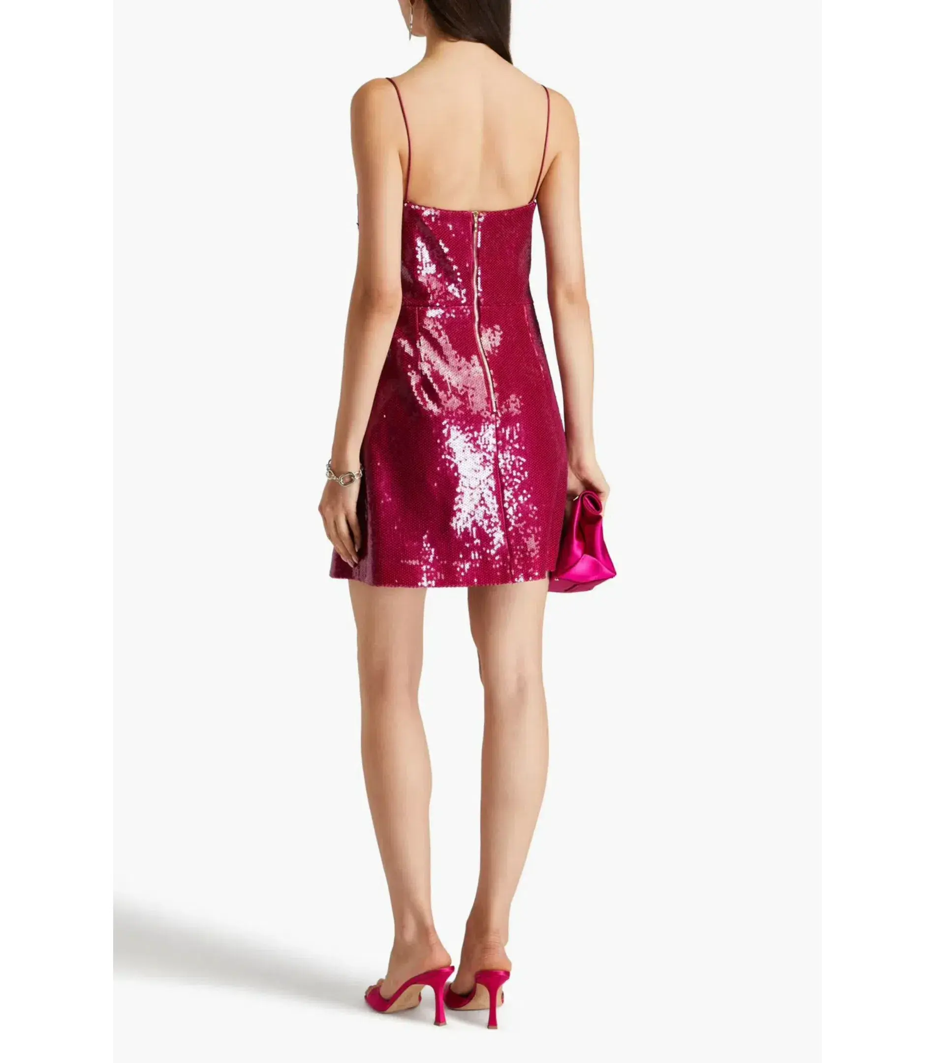 Rebecca Vallance Courtney Mini Dress Magenta Size AU 6 - Image 2