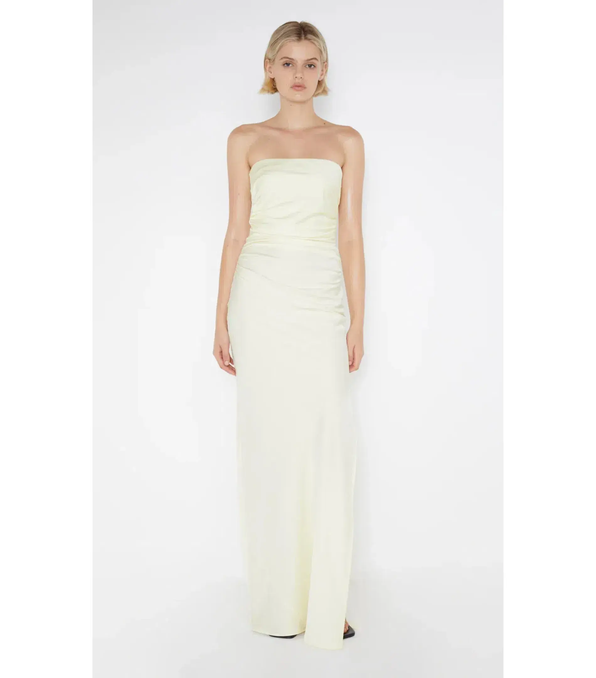 Bec & Bridge Eternity Strapless Maxi Dress Ice Yellow Size AU 10 - Image 1