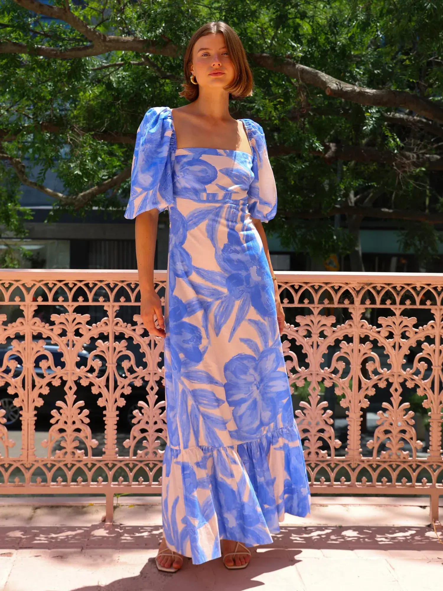By Nicola Camille Maxi Dress Blue Lagoon Size 14  - Image 4